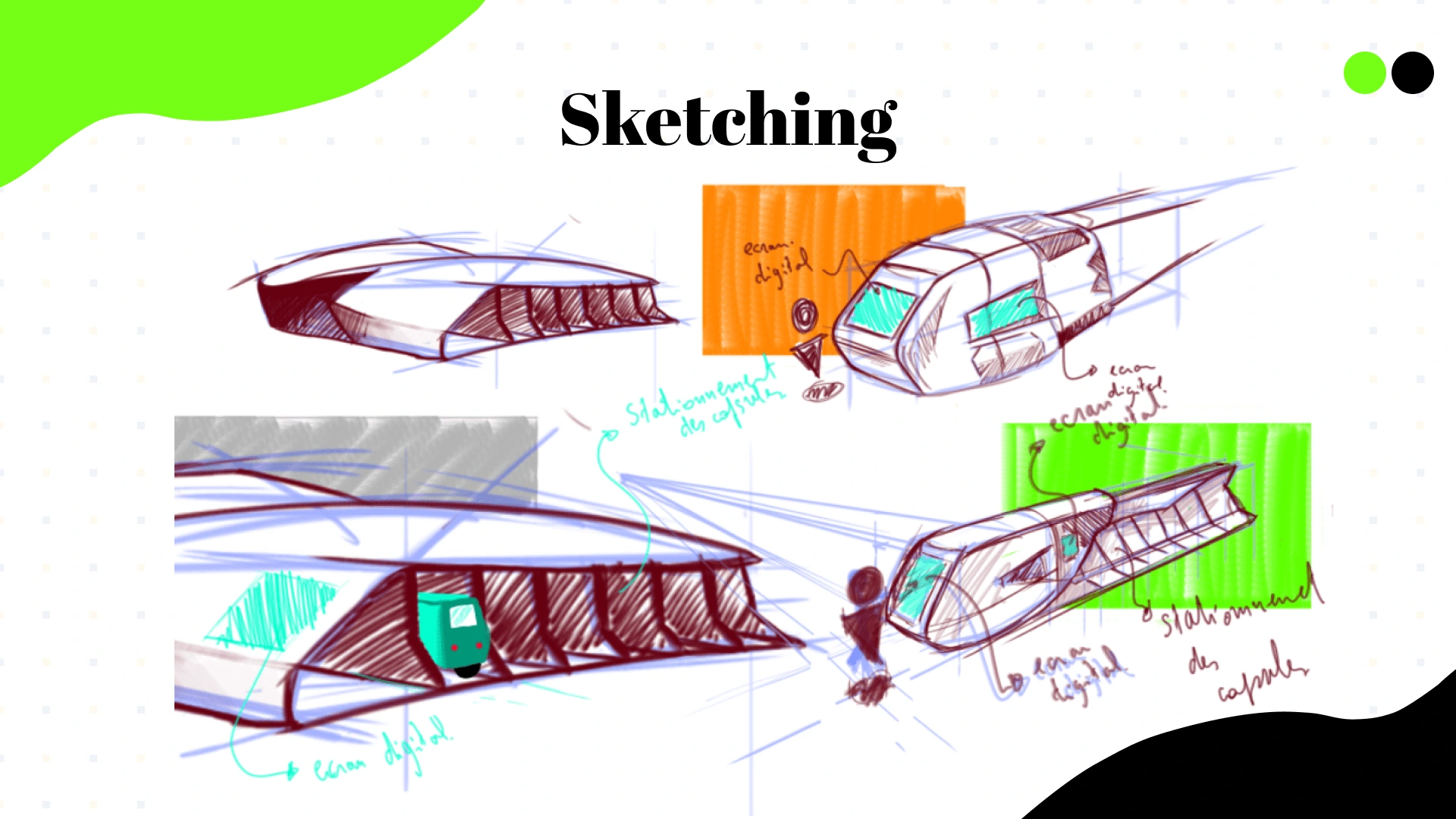 Charging station sketching