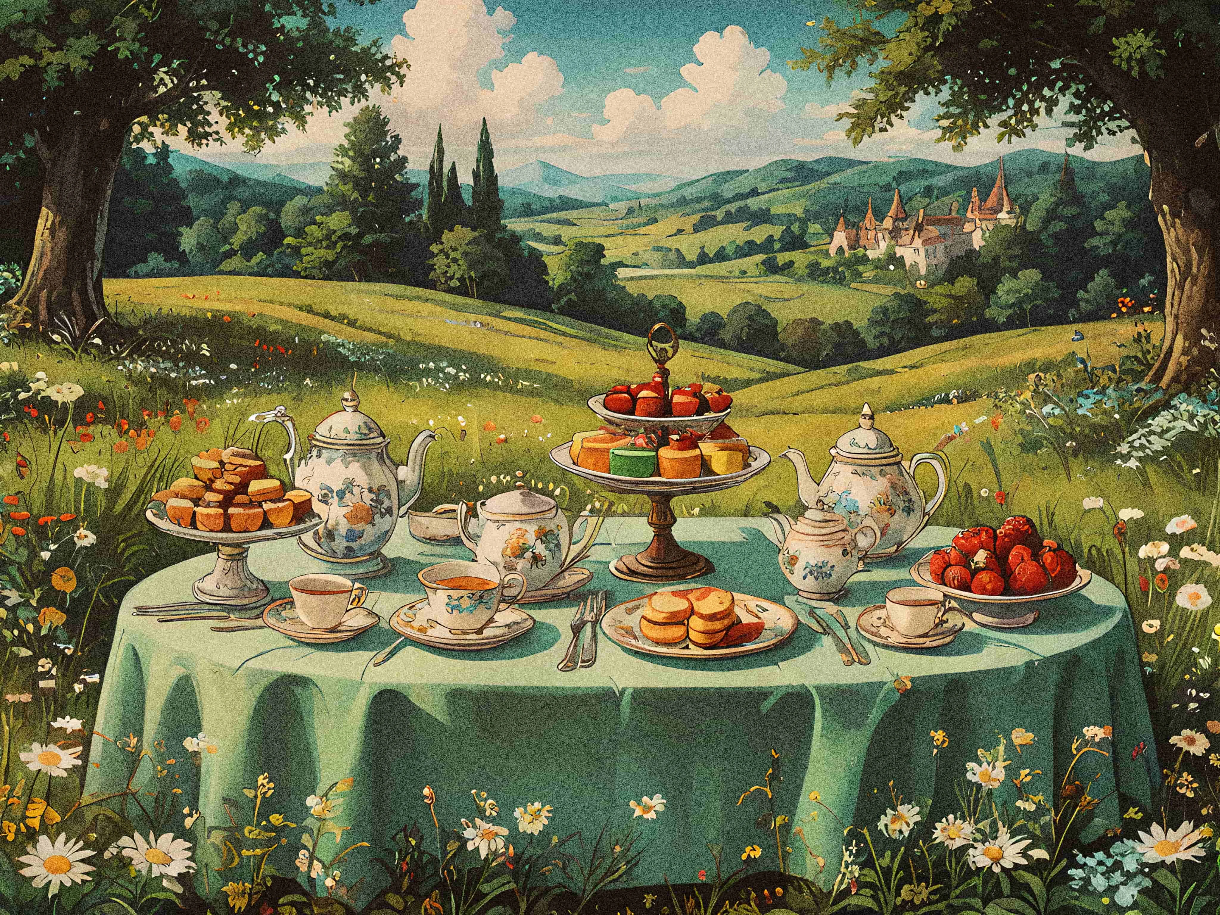 brand tea party branded imagery