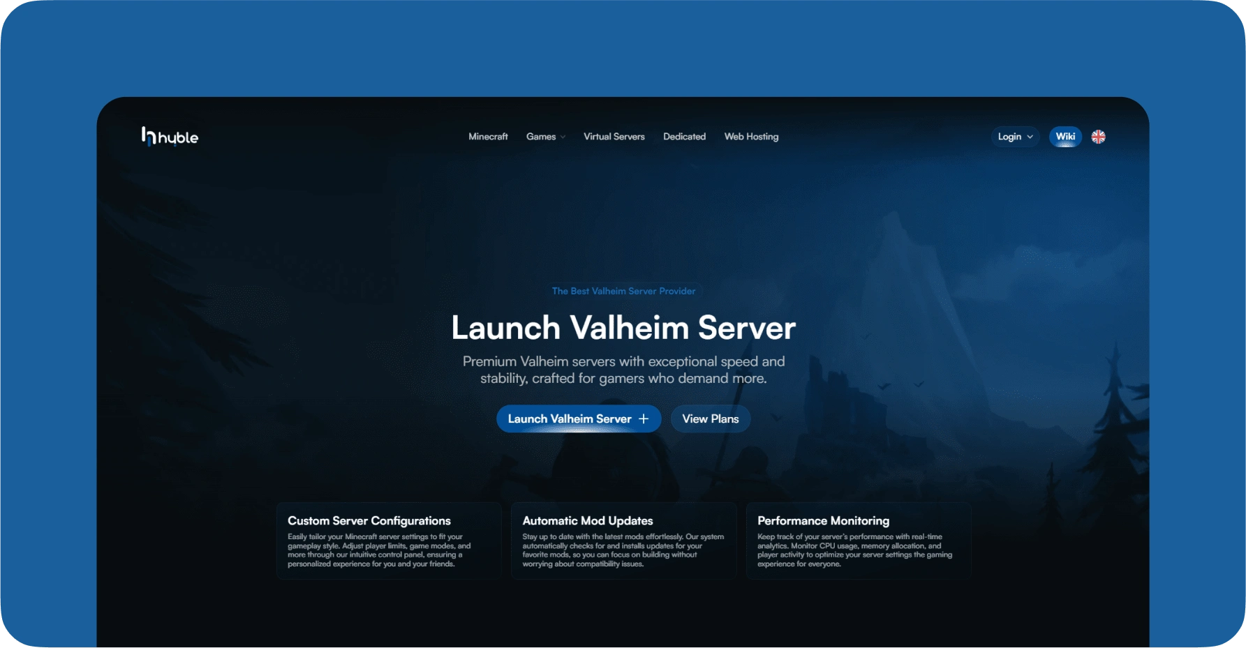 Valheim Game Hosting Page