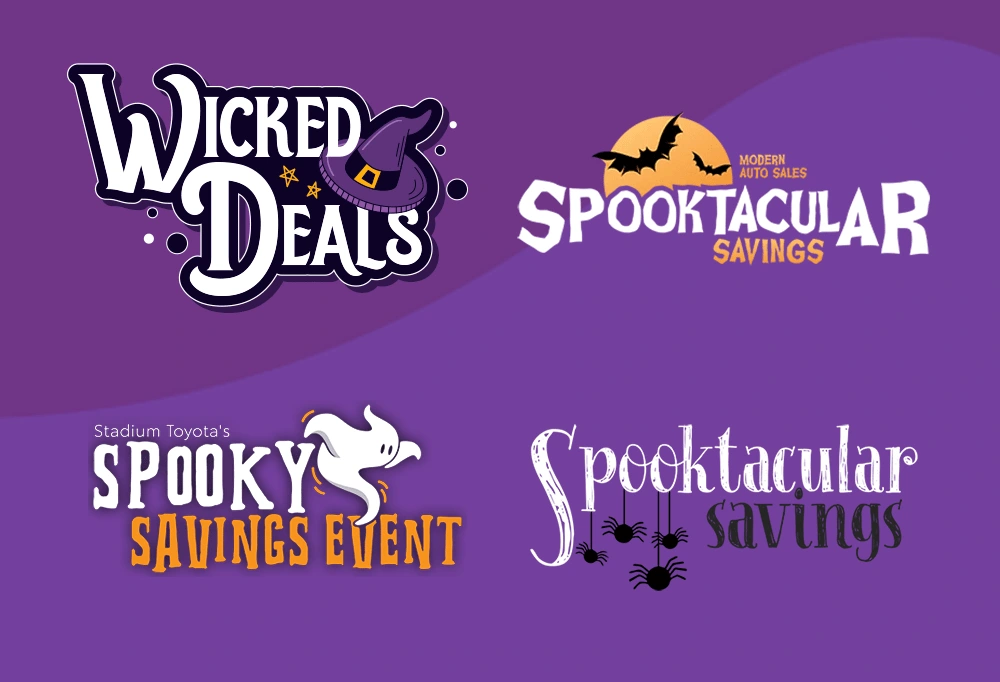 Halloween themed event logos