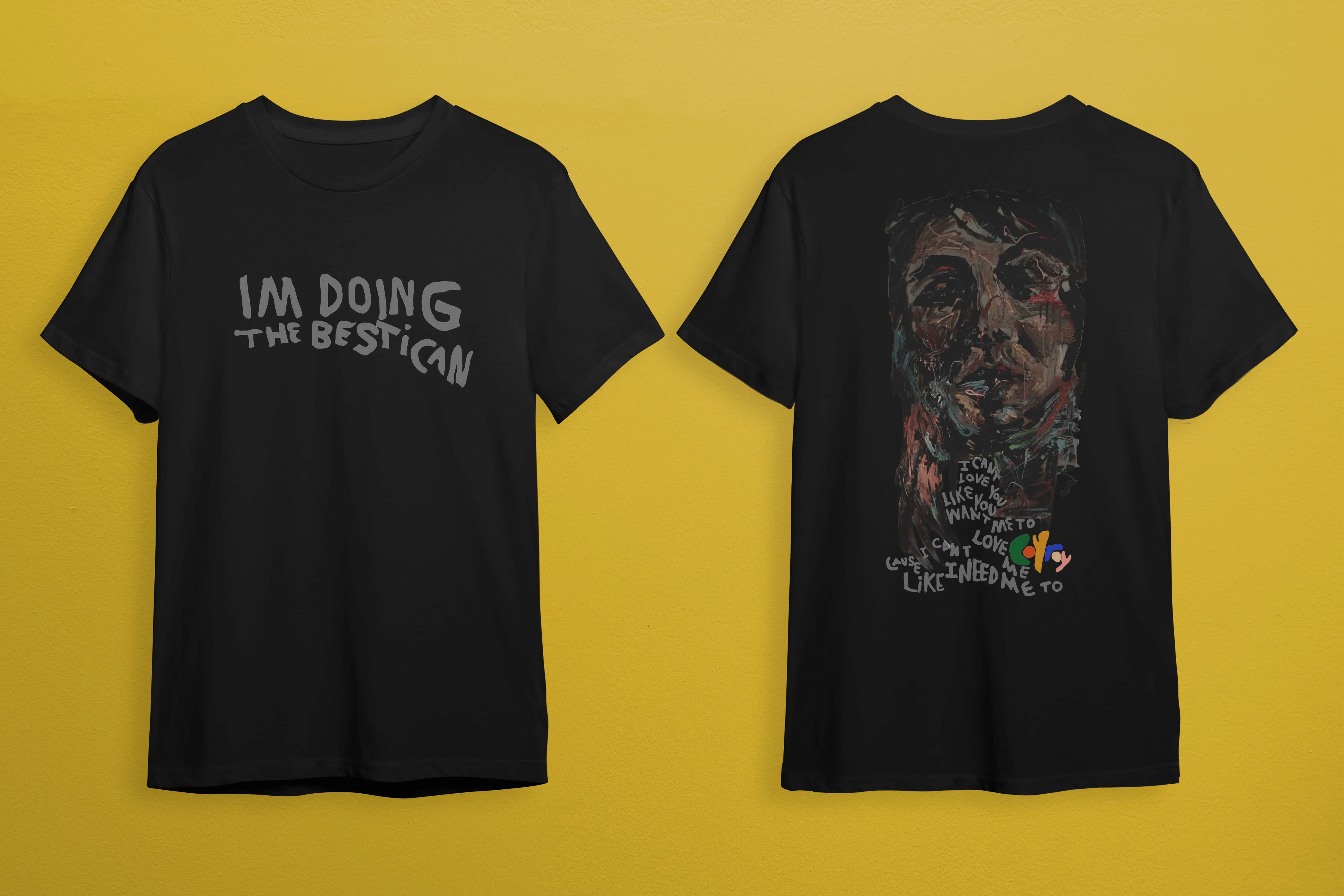 T-shirt design inspired by the music video for "Doing the Best I Can" by Coy Roy