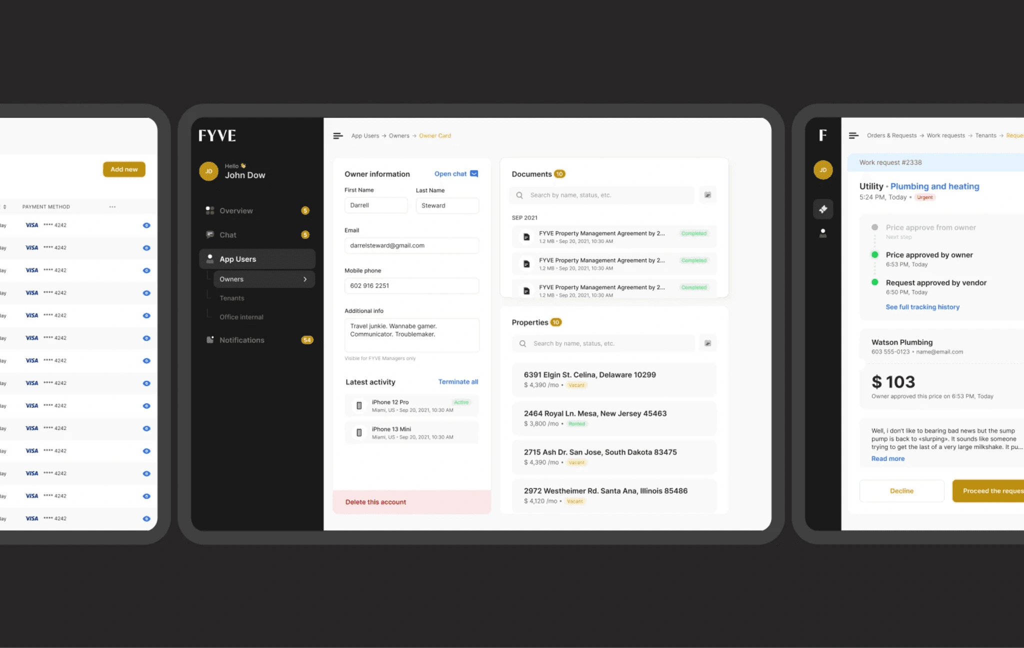 FYVE Internal product for customer support