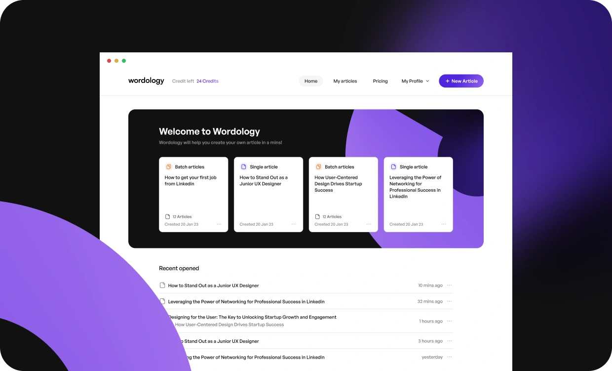 Landing page