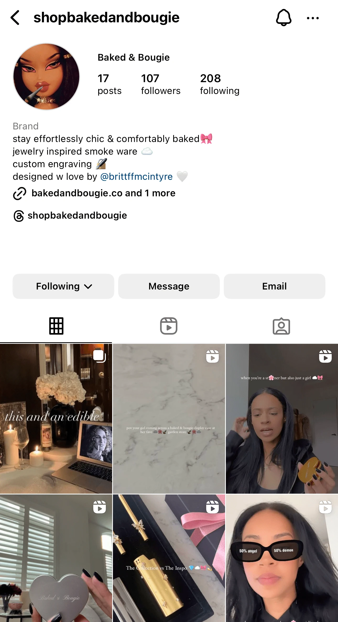 At Baked & Bougie, Instagram isn’t just a platform—it’s a playground for brand storytelling, community building, and direct sales. Our playful, high-engagement content strategy blends humor, luxury, and lifestyle, making cannabis culture feel effortlessly chic.
