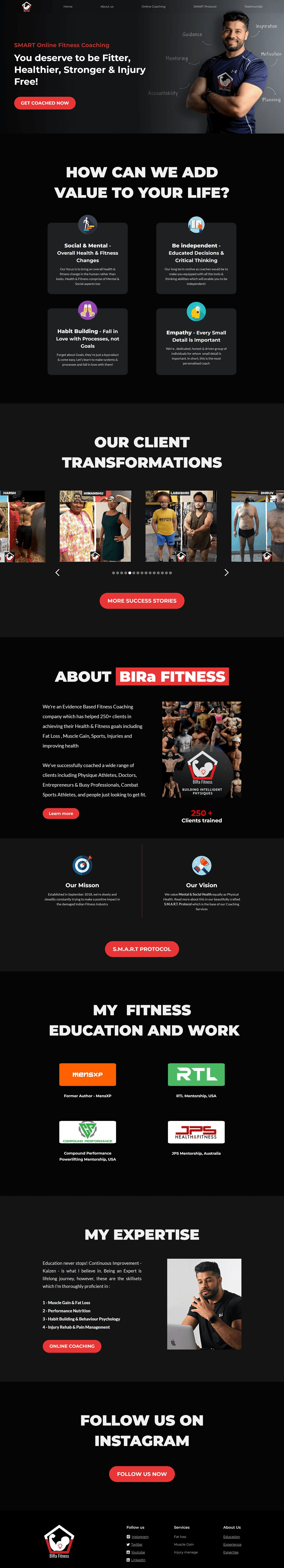 Screenshot of BIRa Fitness