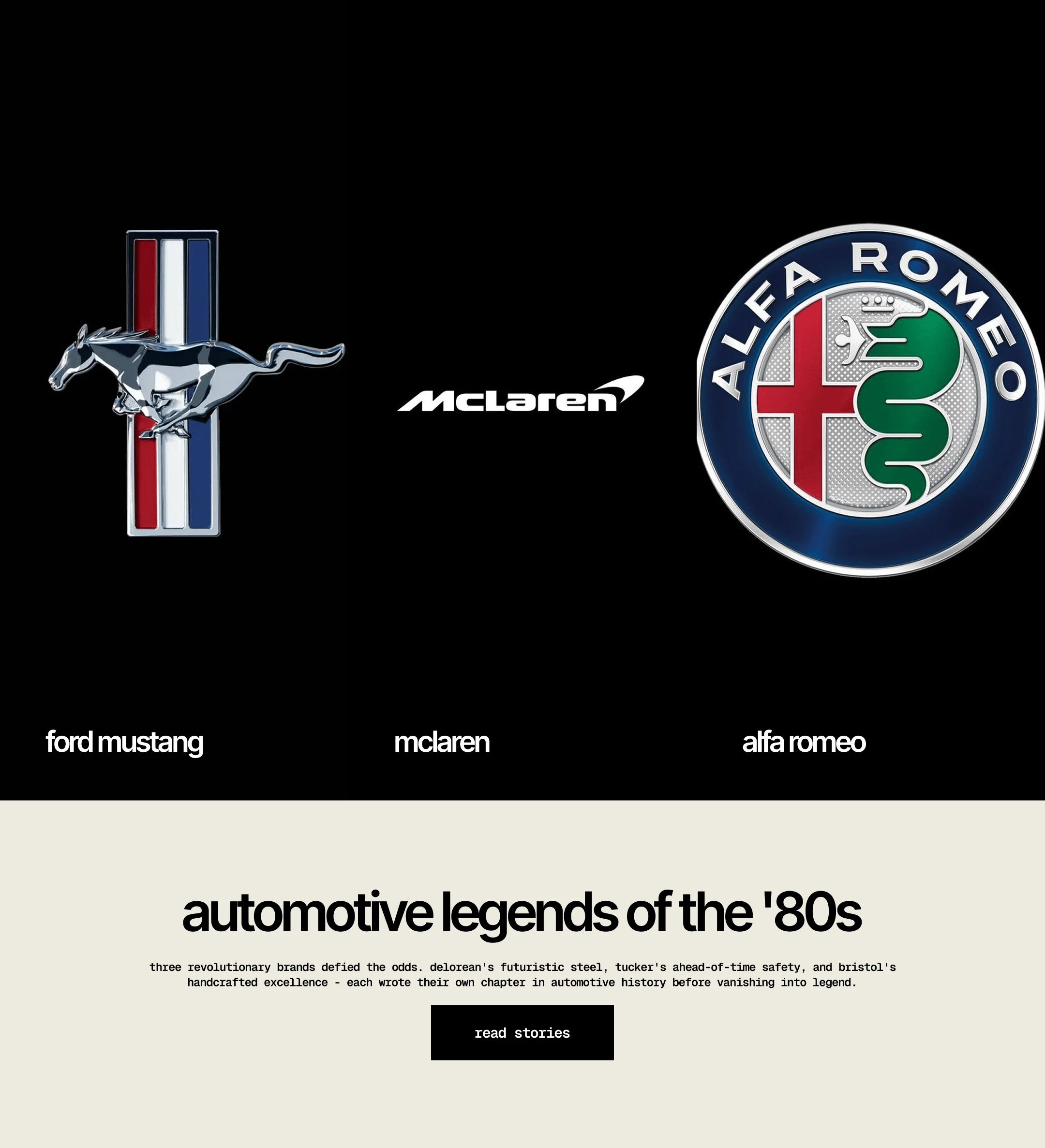 Automotive Legends Section