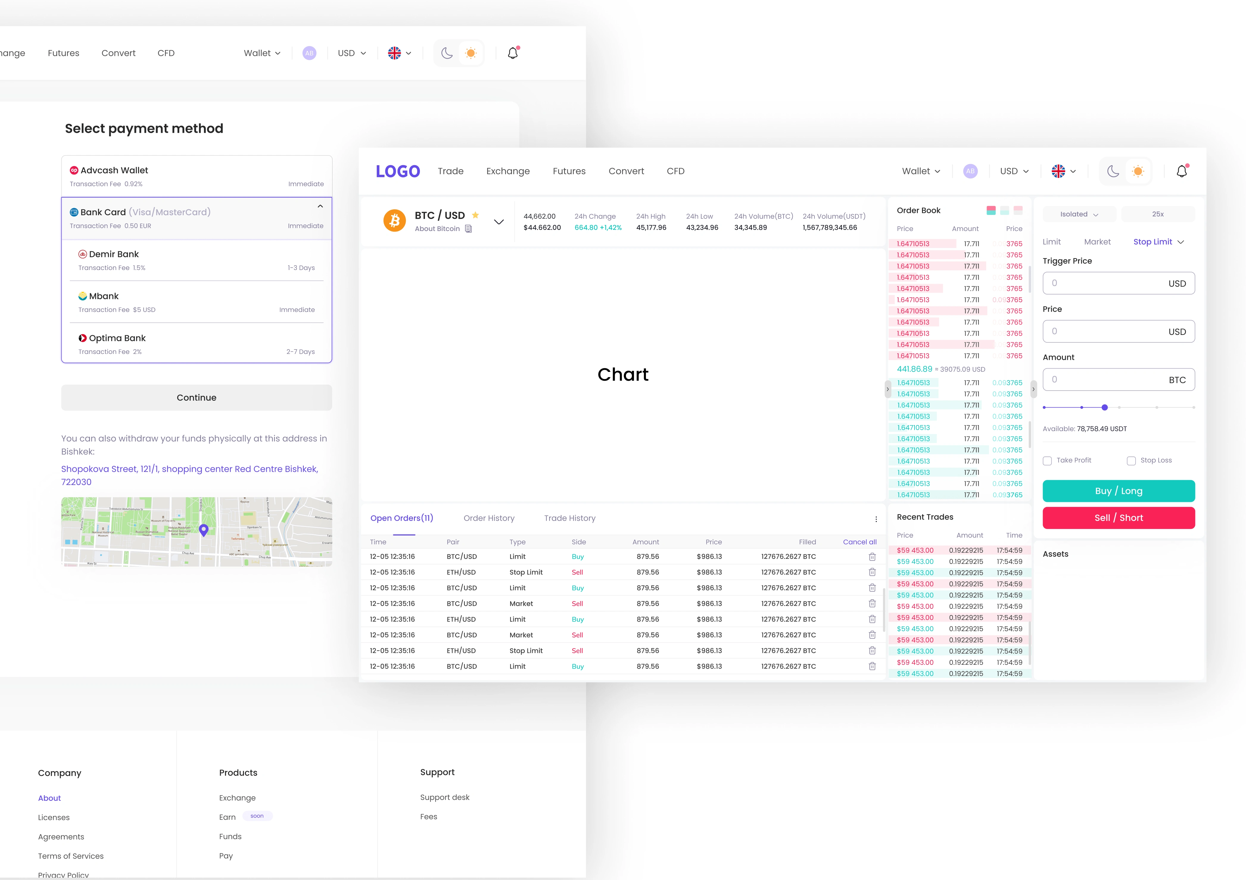 Web terminal page