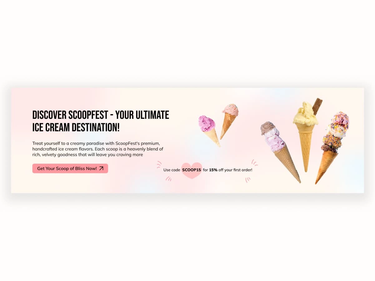 Scoopfest Ice Cream Banners