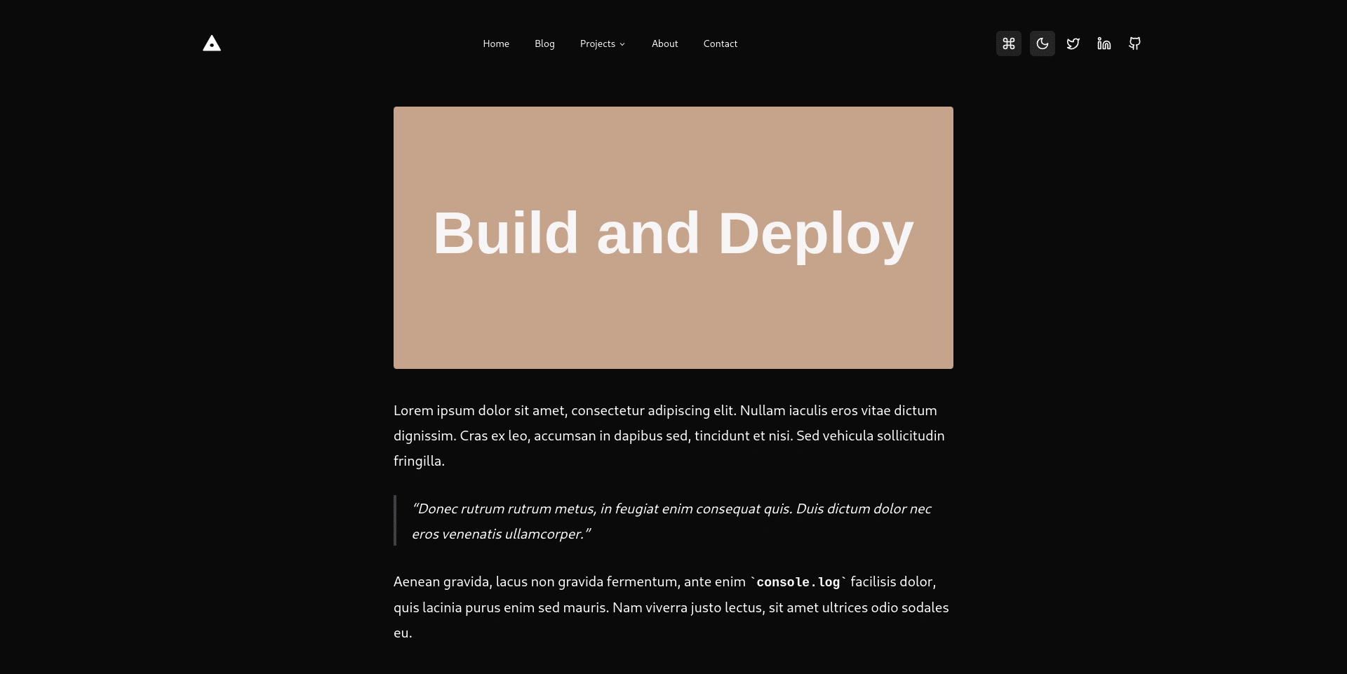 demo section blog theme