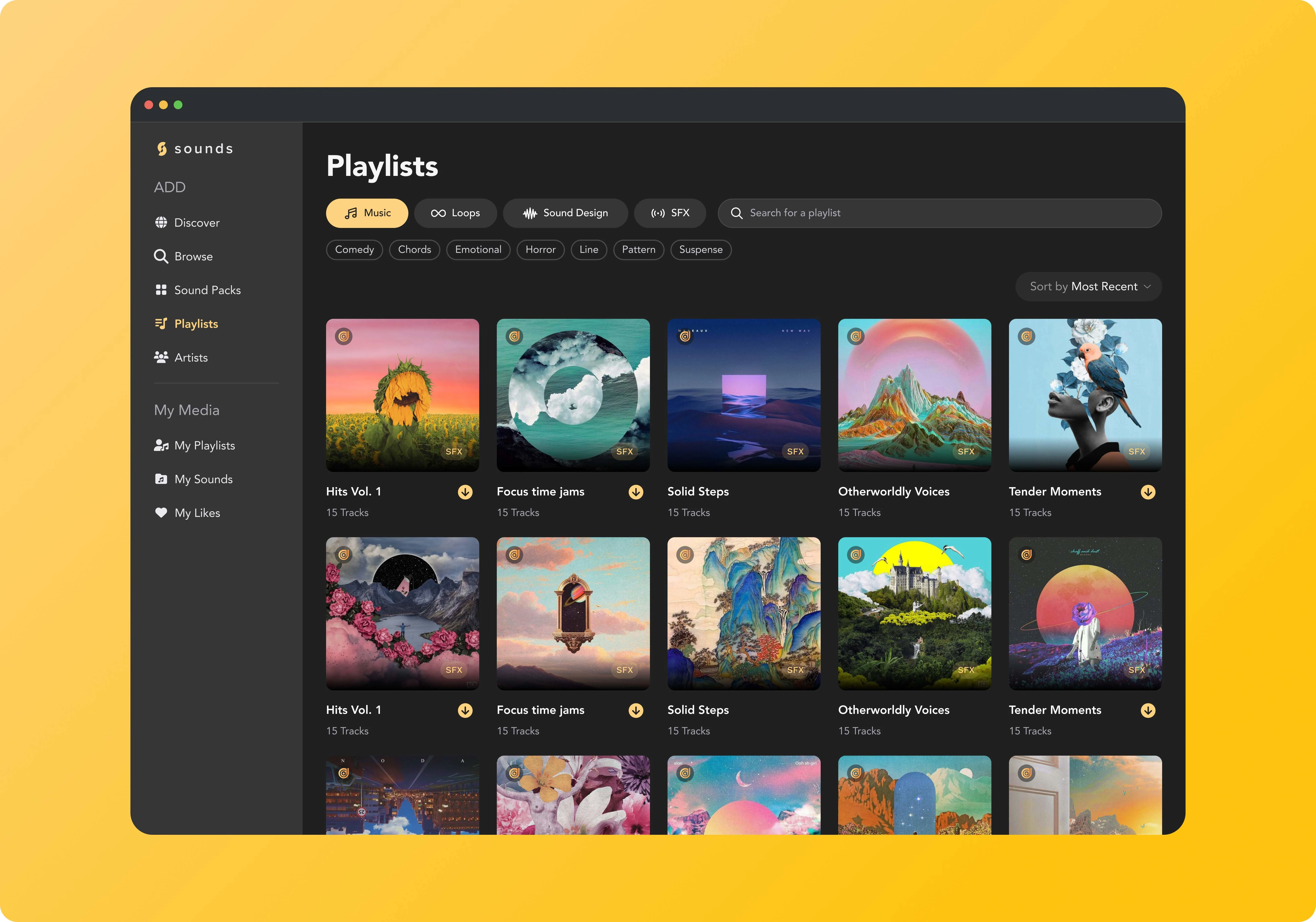 Playlists Page