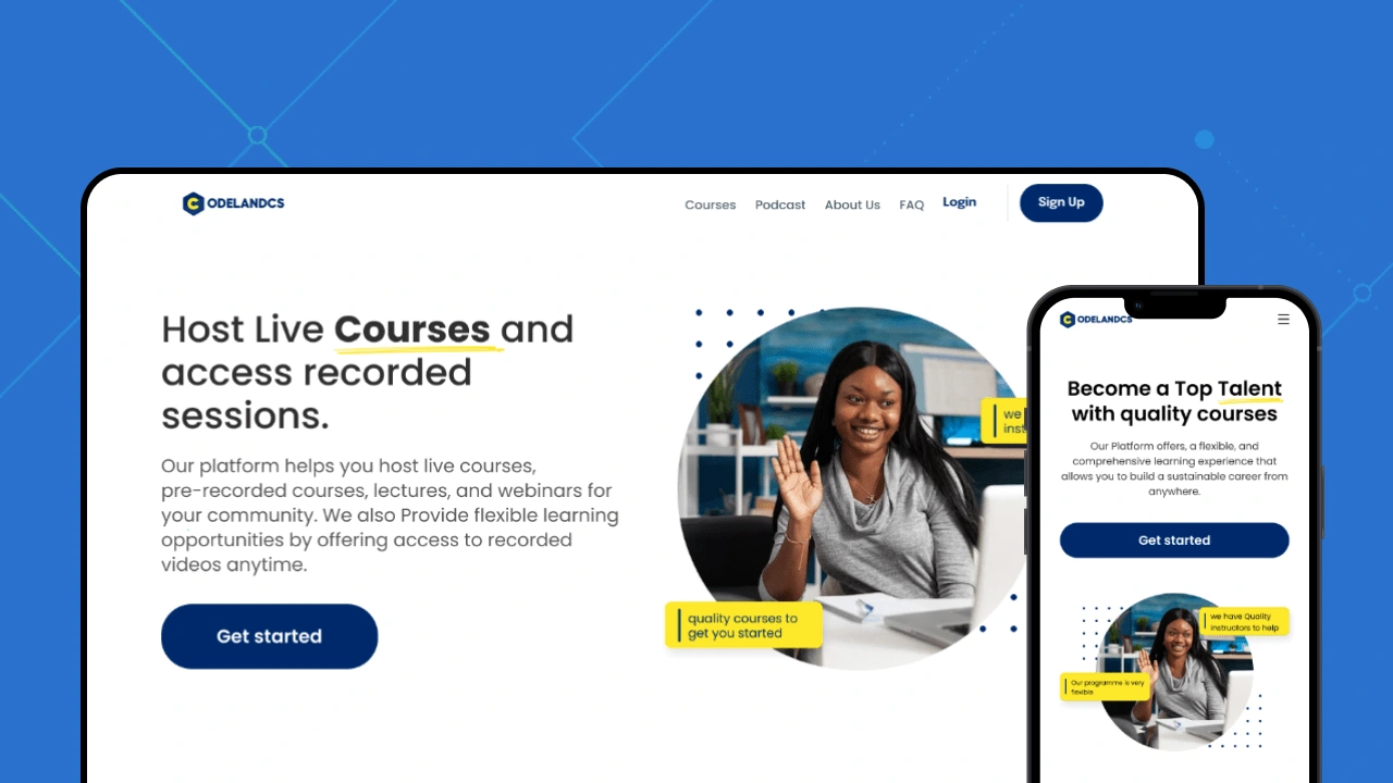 Edtech Home page design