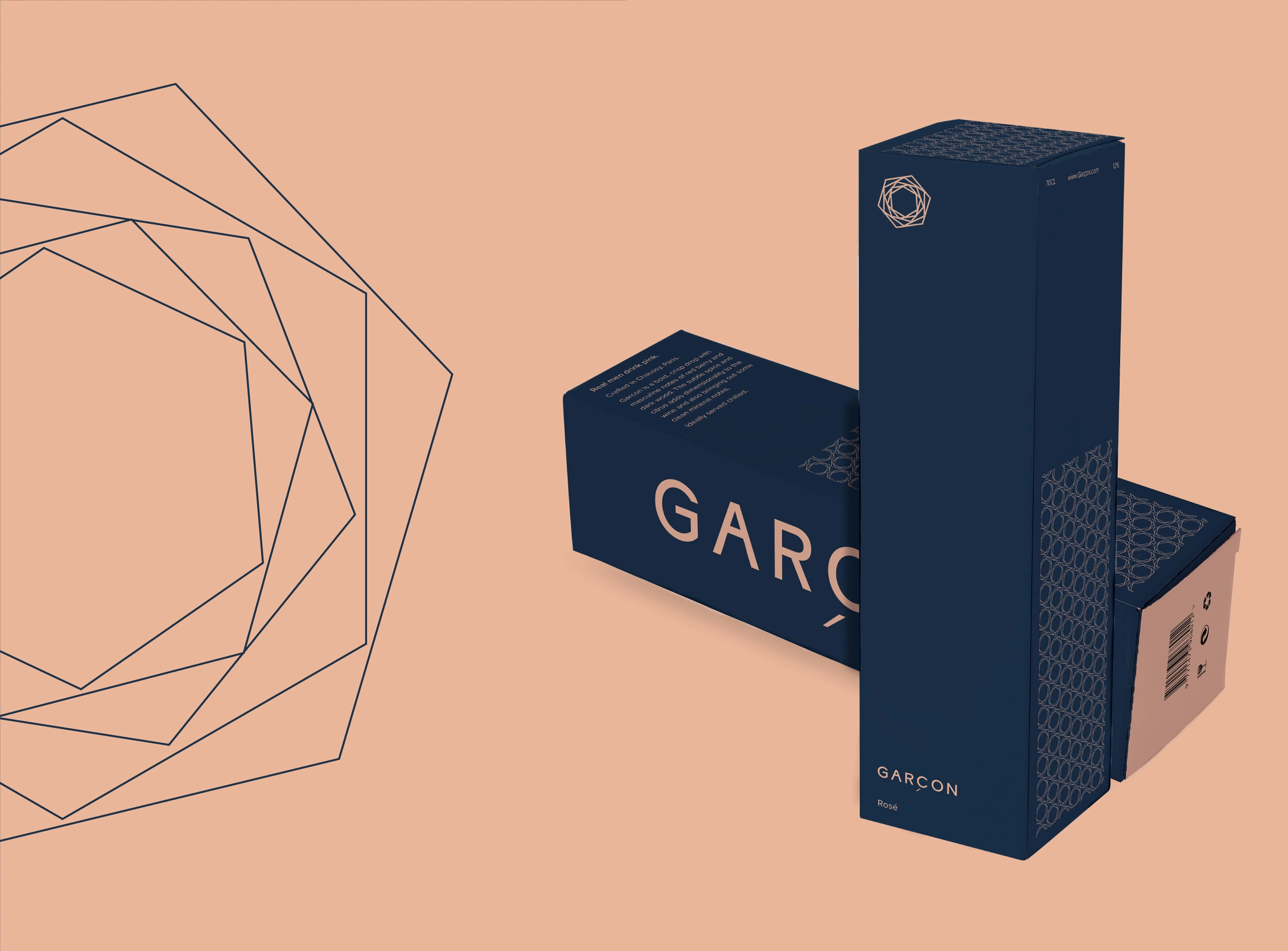 A mockup of the outer packaging of Garçon