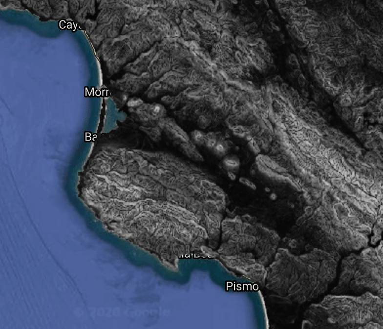 LIDAR over the Central Coast