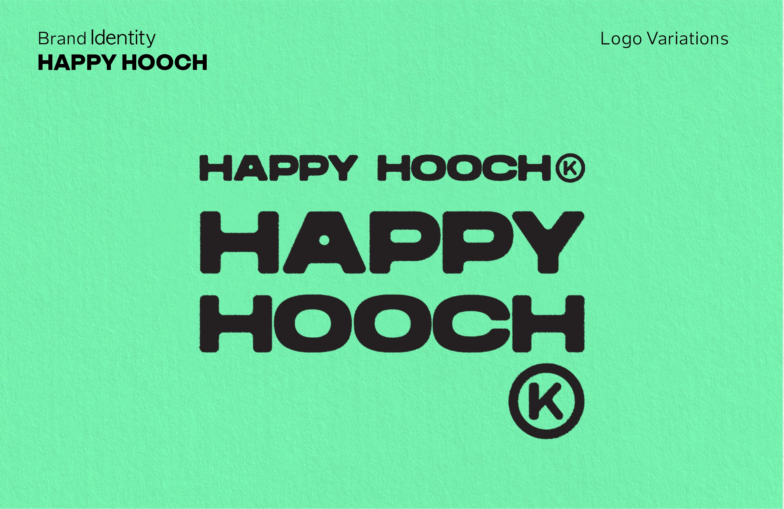 The Happy Hooch logo was designed with the future merchandise in mind, keeping in view the upcoming logo display. It captures the bold and courageous essence of Happy Hooch, reflecting the brand's fearless and daring aspirations.