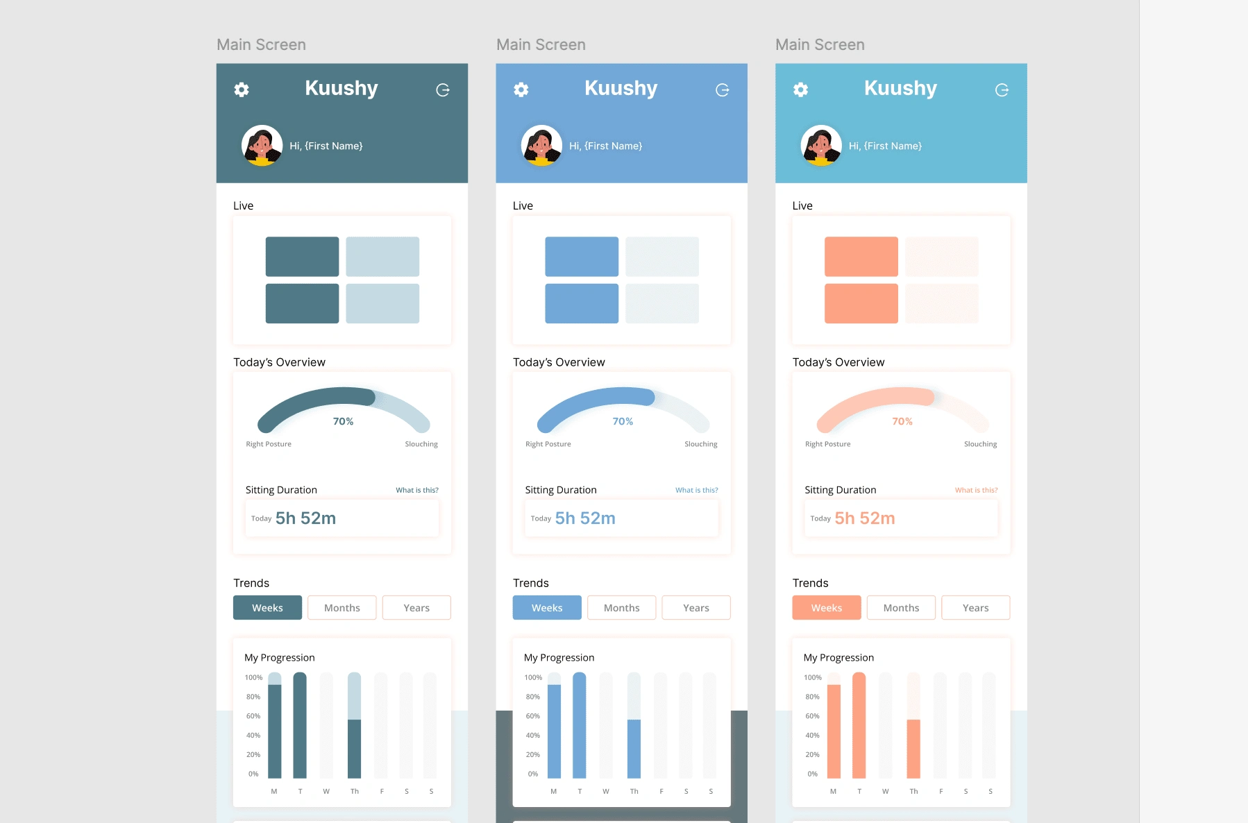 Dashboard color options