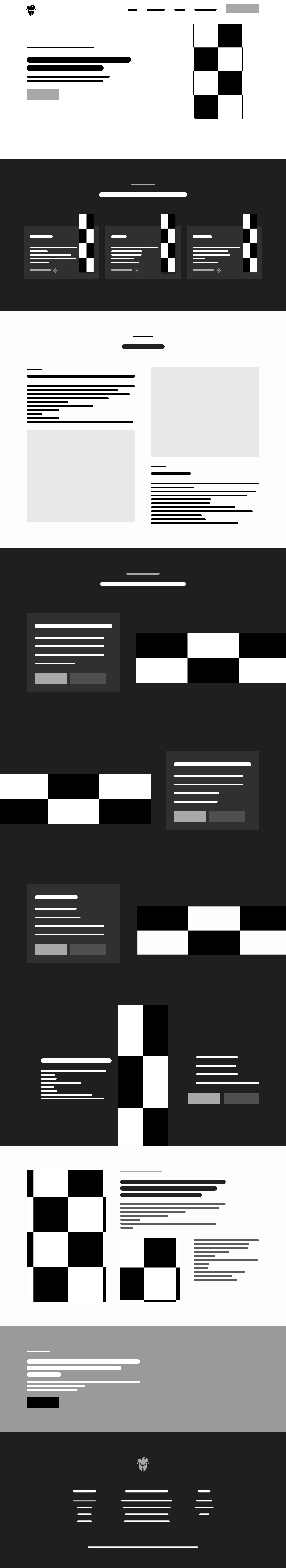 Wireframe for the revamped web