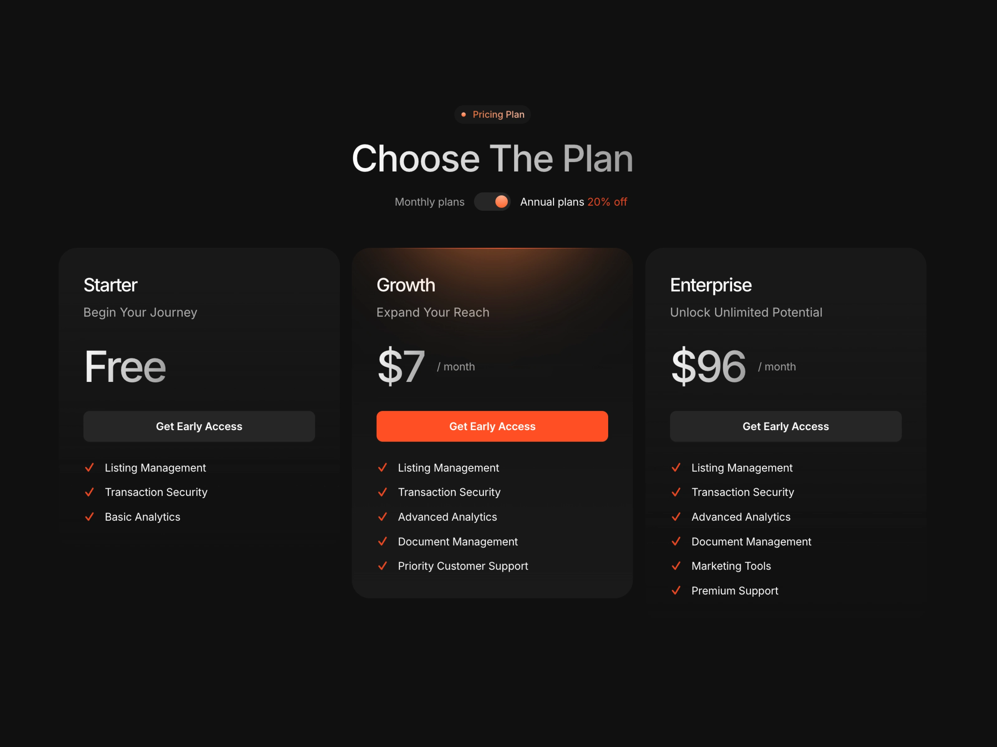 Pricing Section