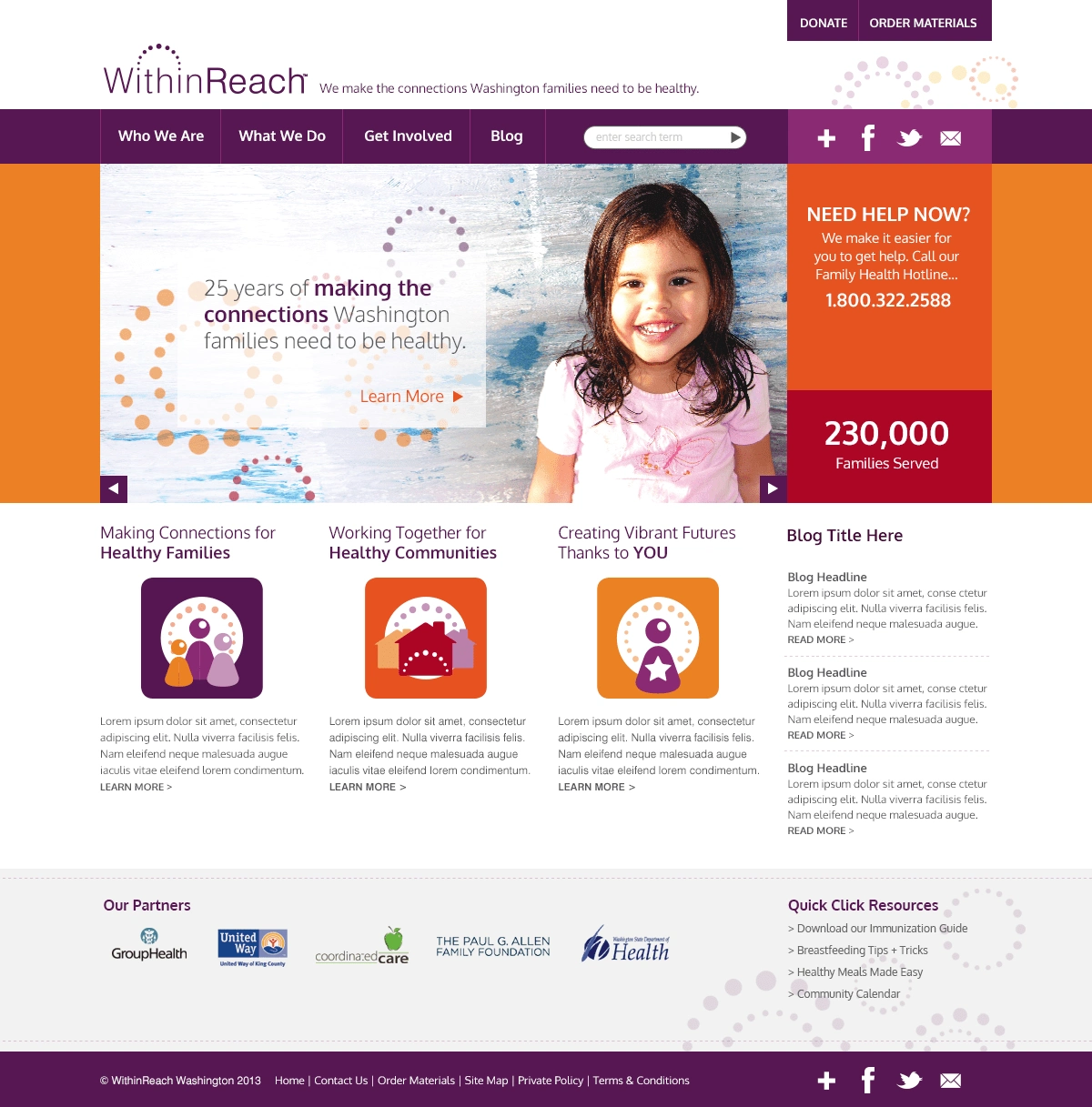 WIthin Reach homepage