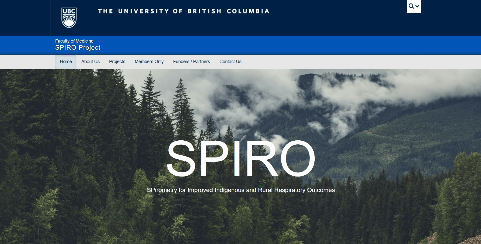 spiro.med.ubc landing page