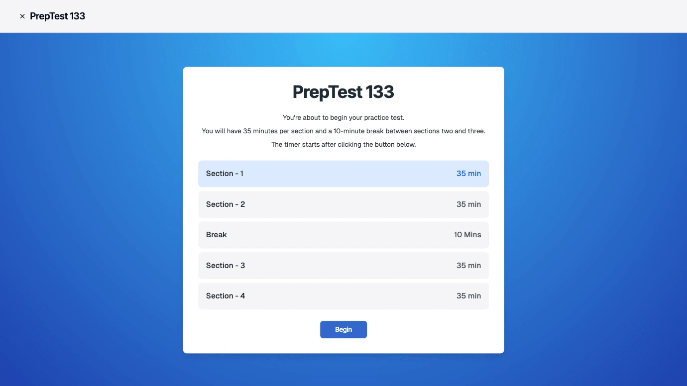 Start of Practice Test | Testbest Next JS Application