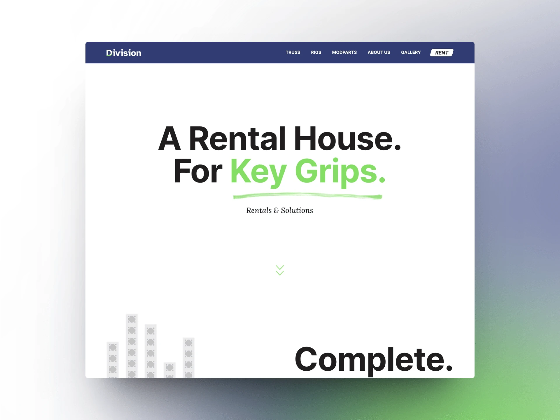 Home page Hero of Division.rentals