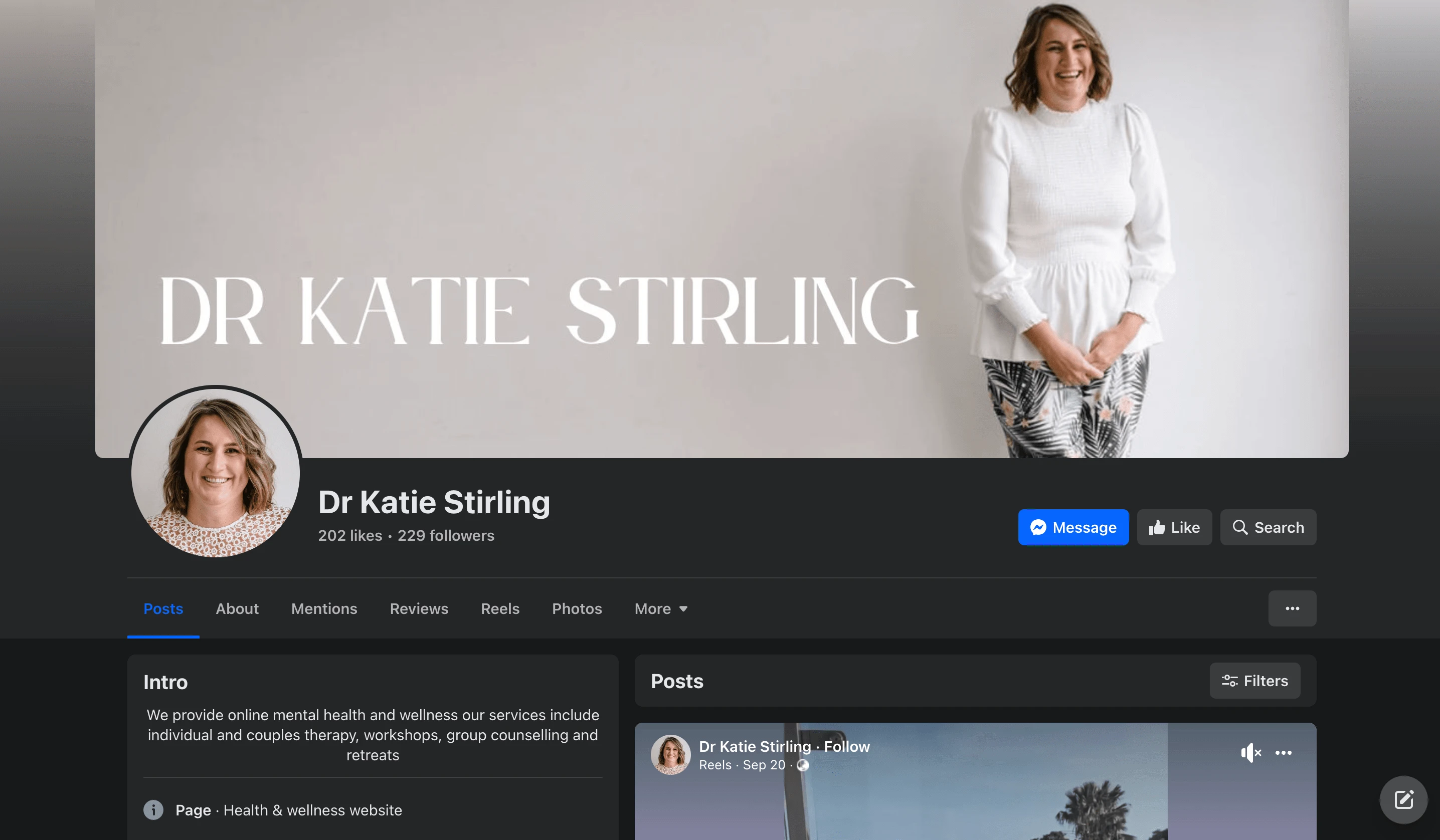 Dr Katie Stirling's Facebook Page