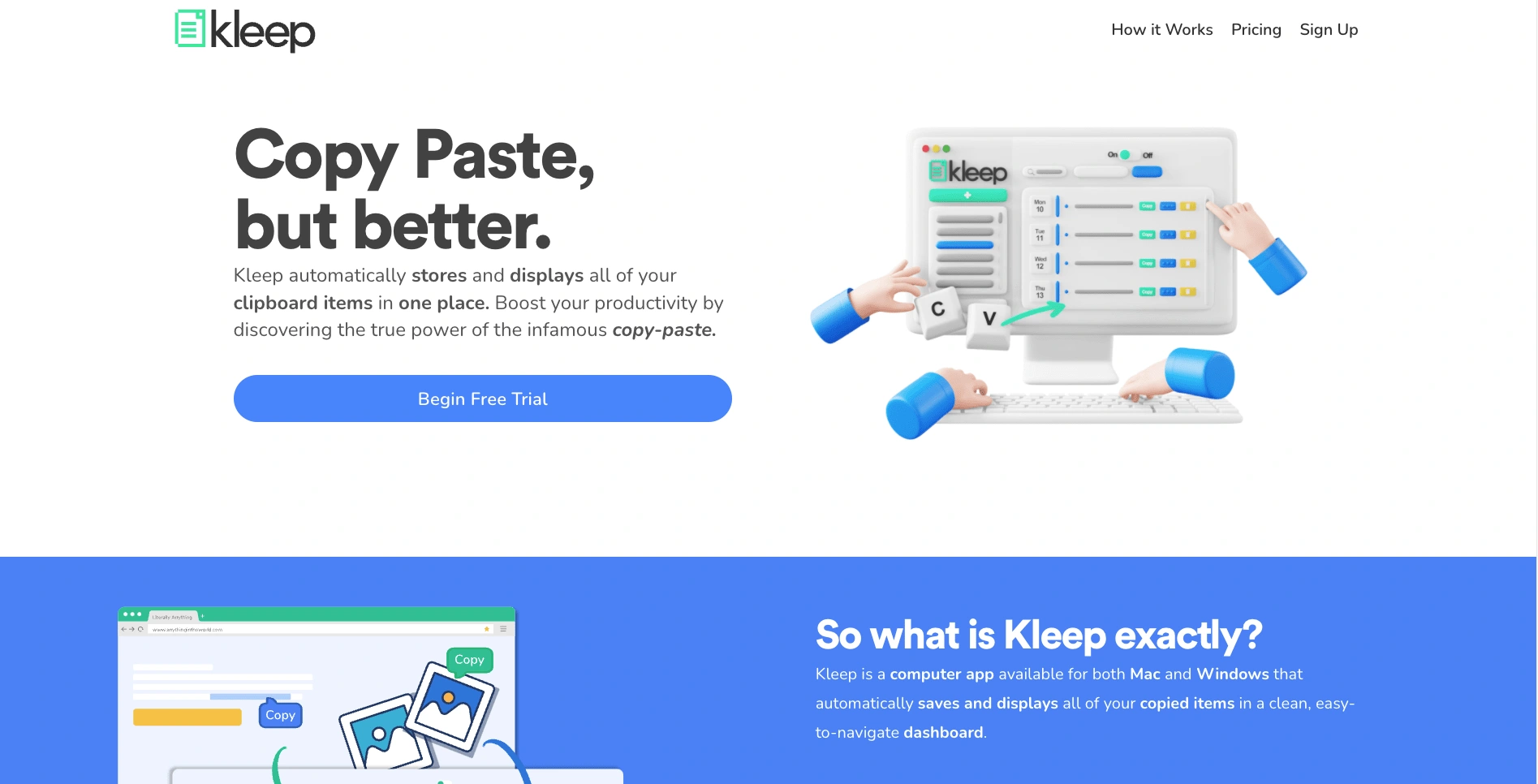 landing page