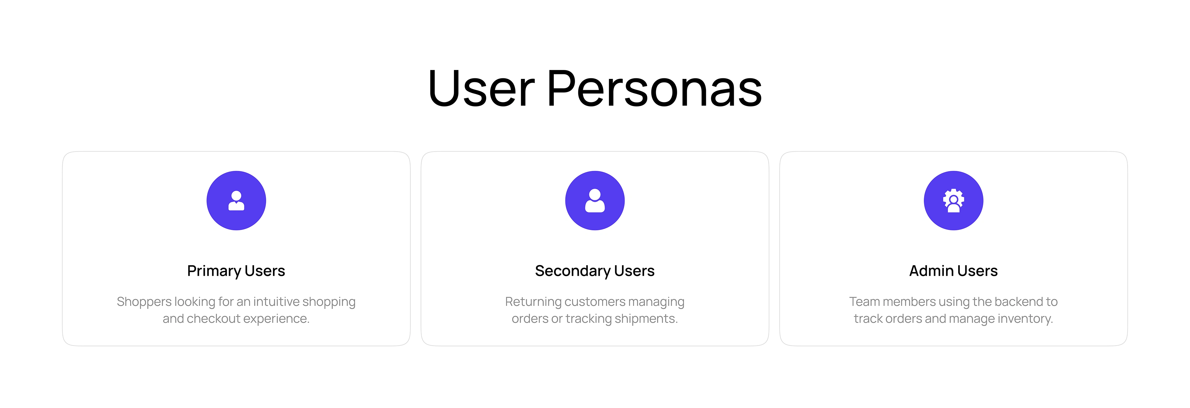 3 user personas