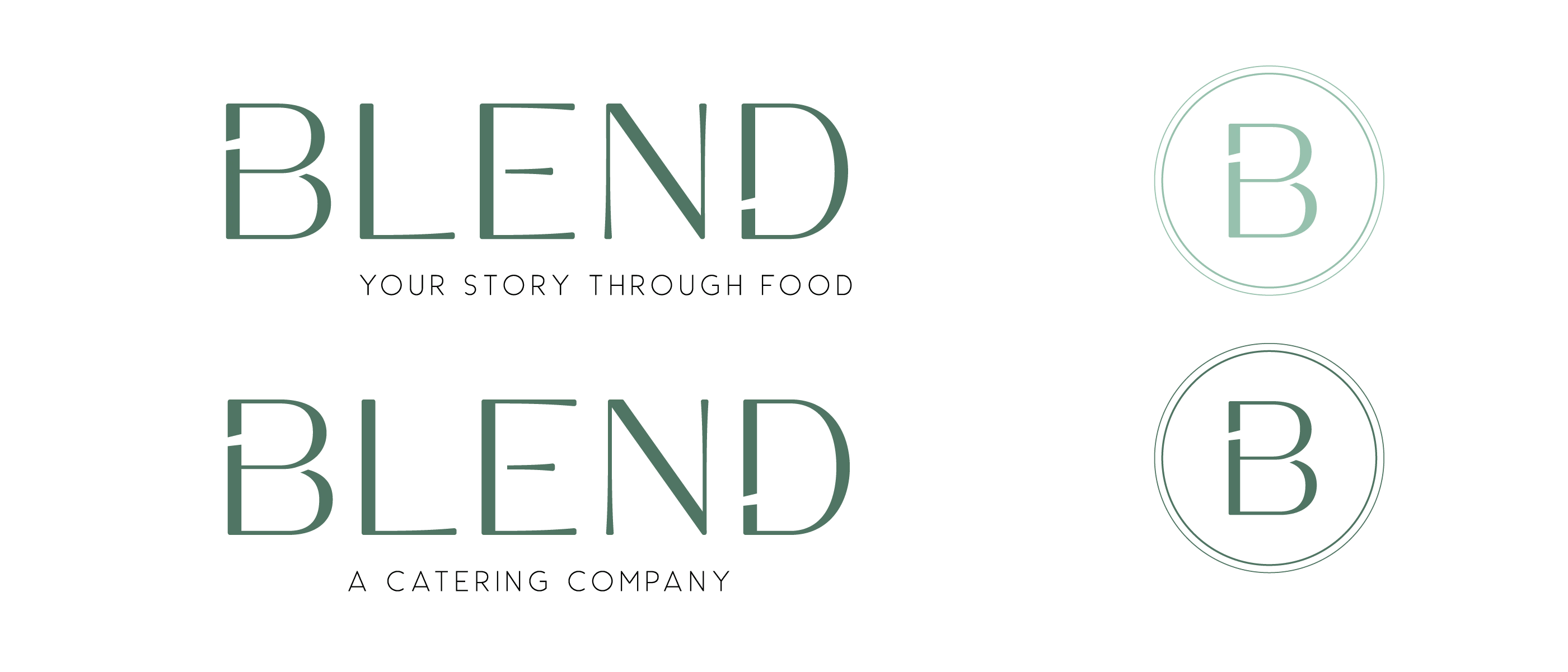 Logo assets for Blend Catering