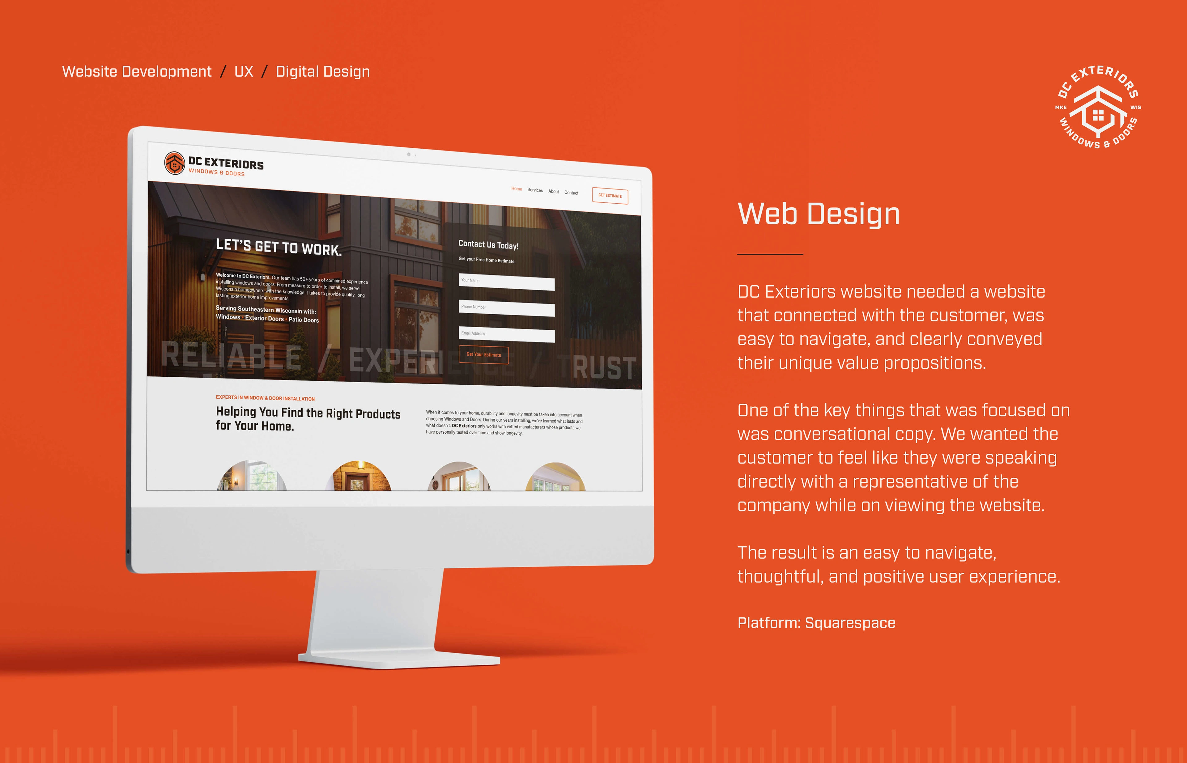 Web Design and Development - Platform: Squarespace