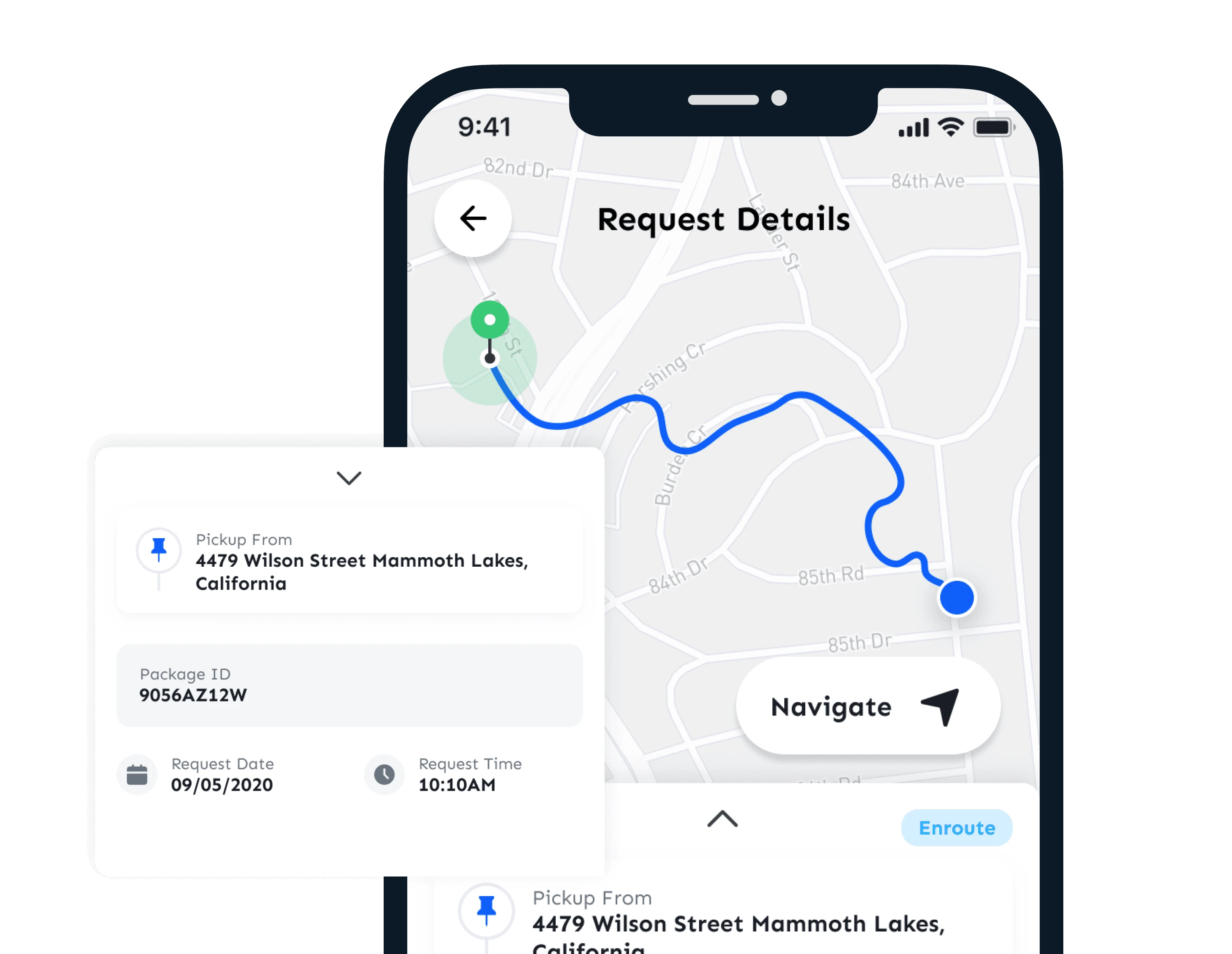 Contena Deliver App On Trip Navigation Screen
