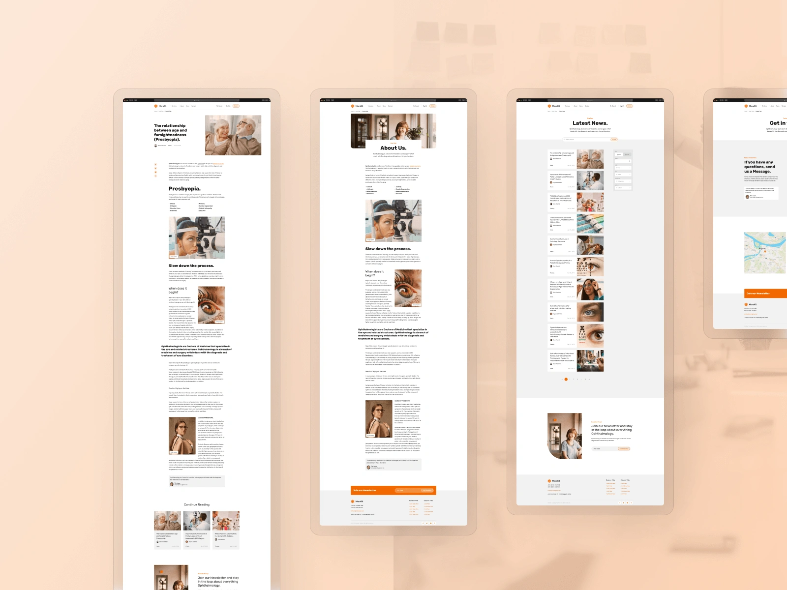 Light theme - Article, inner page, news, and contact