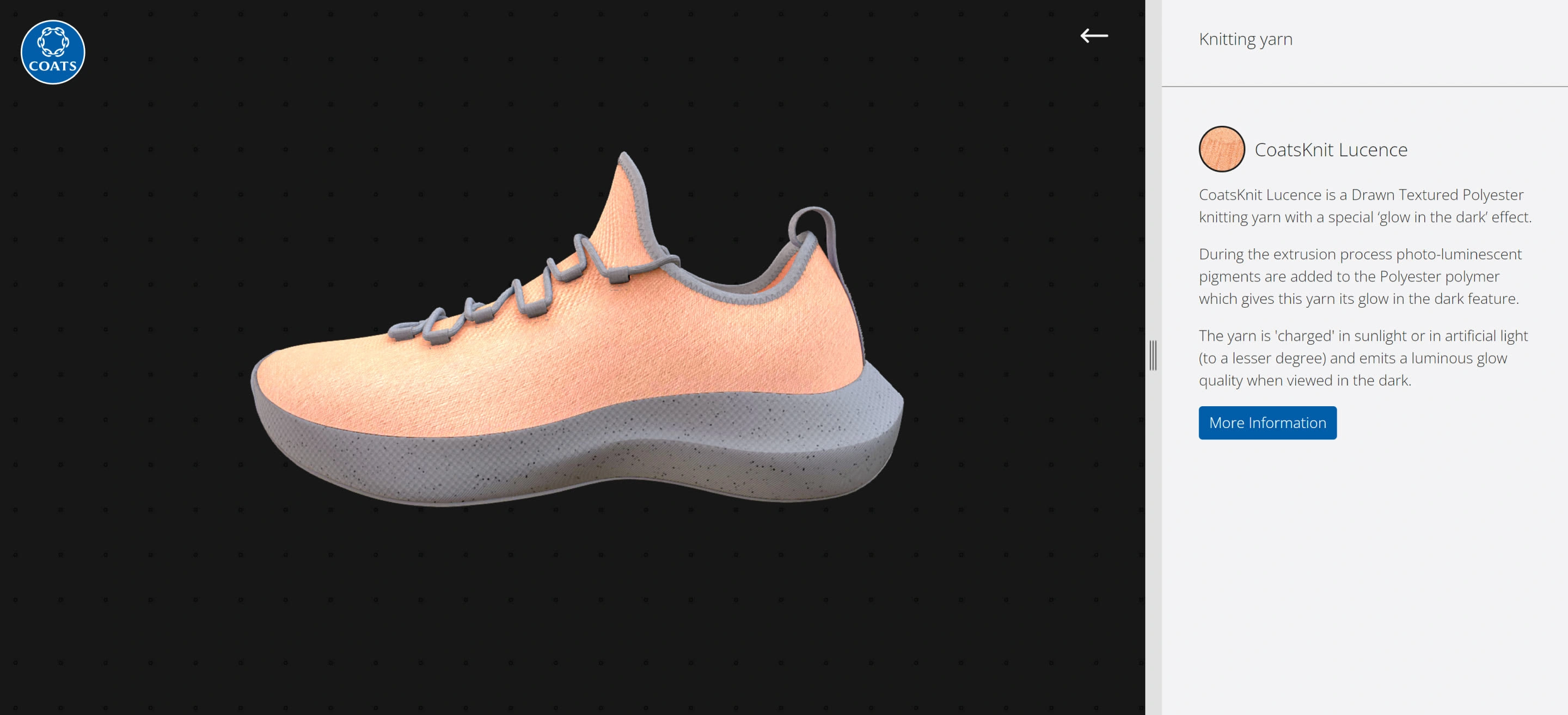 Coats Footwear Interactive 3D Web Tool