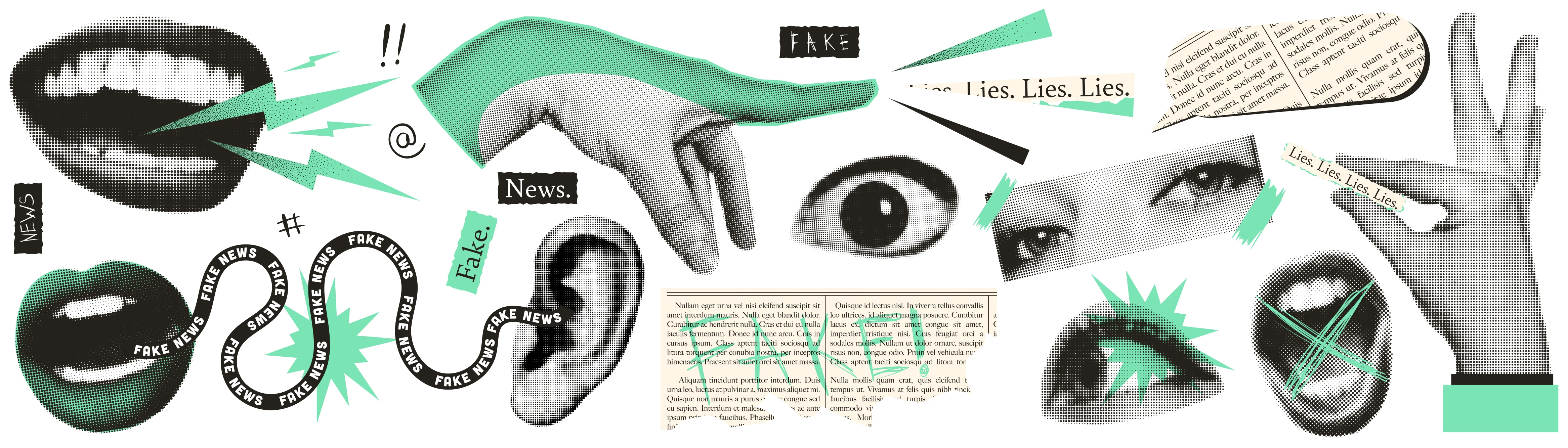 (Not) Actual collage of how misinformation is spreading.