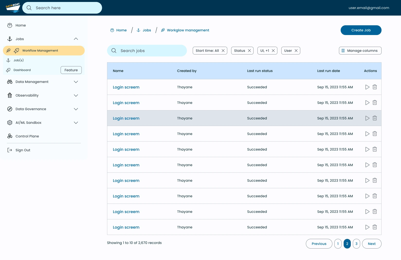 Workflow management