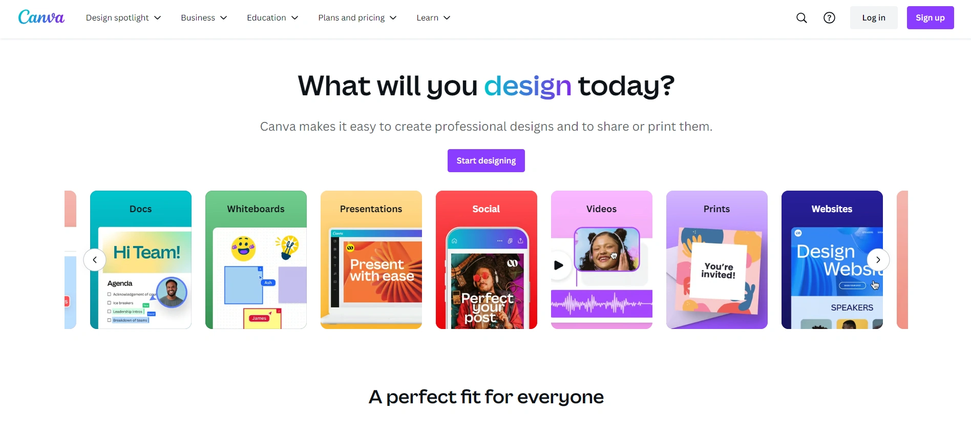 Canva is a graphic design platform that allows users to create social media graphics, presentations, posters, documents and other visual content.