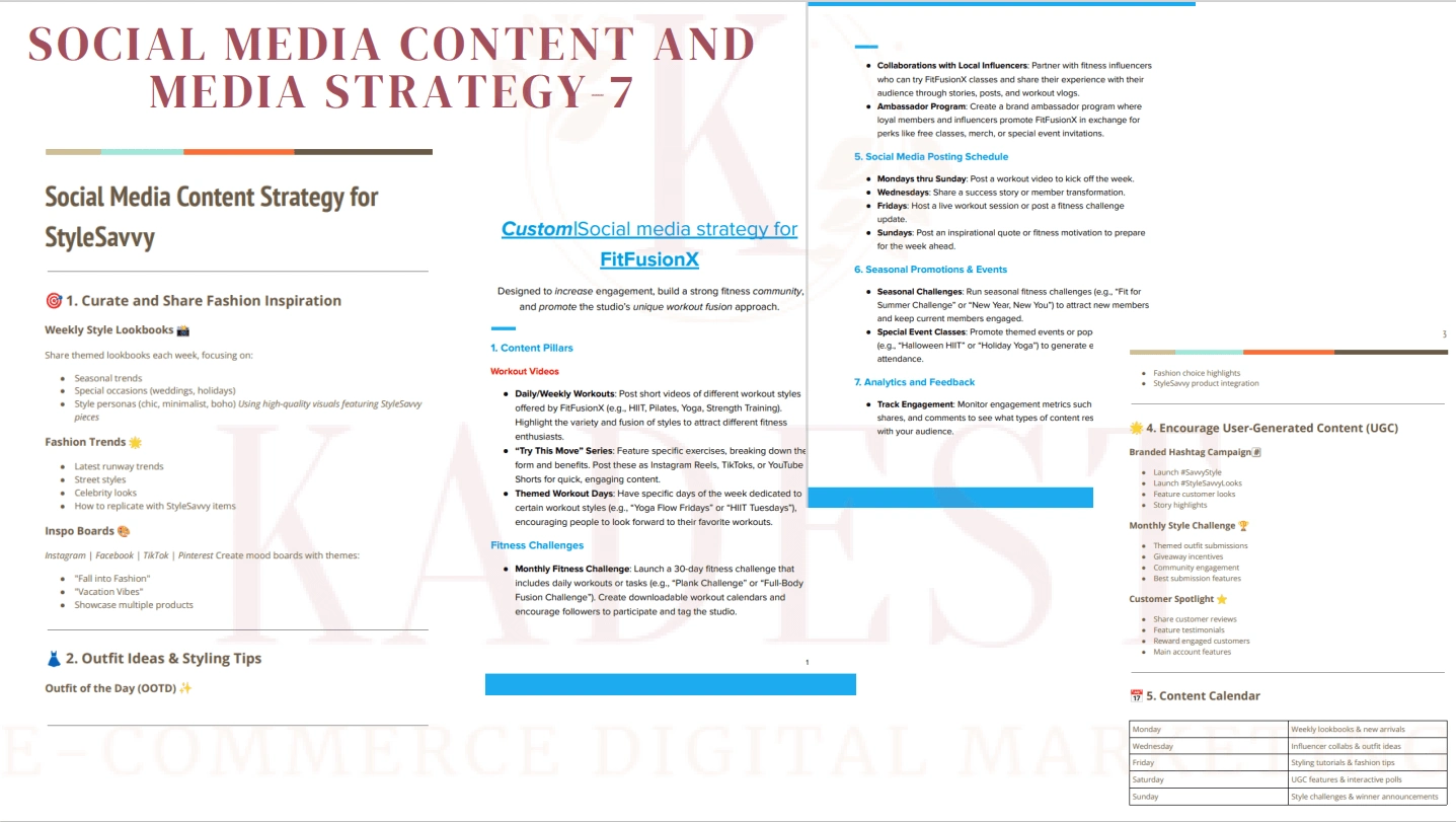 I create tailored social media strategies designed to amplify your brand’s presence, engage your target audience, and drive measurable results. By analyzing your goals, audience, and competitors, I develop a customized plan that includes content themes, posting schedules, and engagement tactics to maximize reach and impact. My approach is results-driven, ensuring your brand’s message resonates and converts, while building lasting relationships with your followers.






