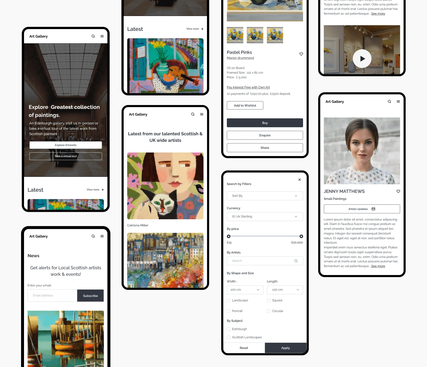 Mobile responsive screens