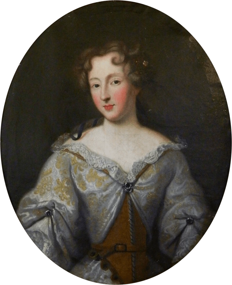 Andrée de Vivonne, wife of François VI de la Rochefoucauld. The couple have eight children, among whom were three abbots, three unmarried daughers, a cavalry officer who died in the prime of life, and the father of his descendants, François VII de la Rochefoucauld.