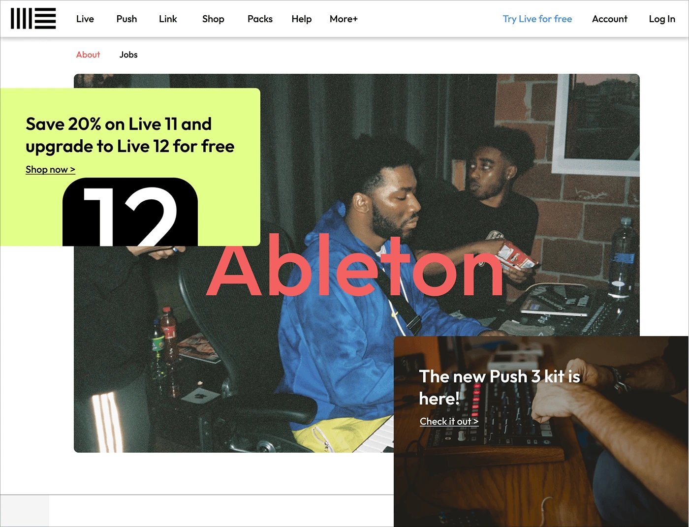 Recreated the Ableton live website w/ a little twist