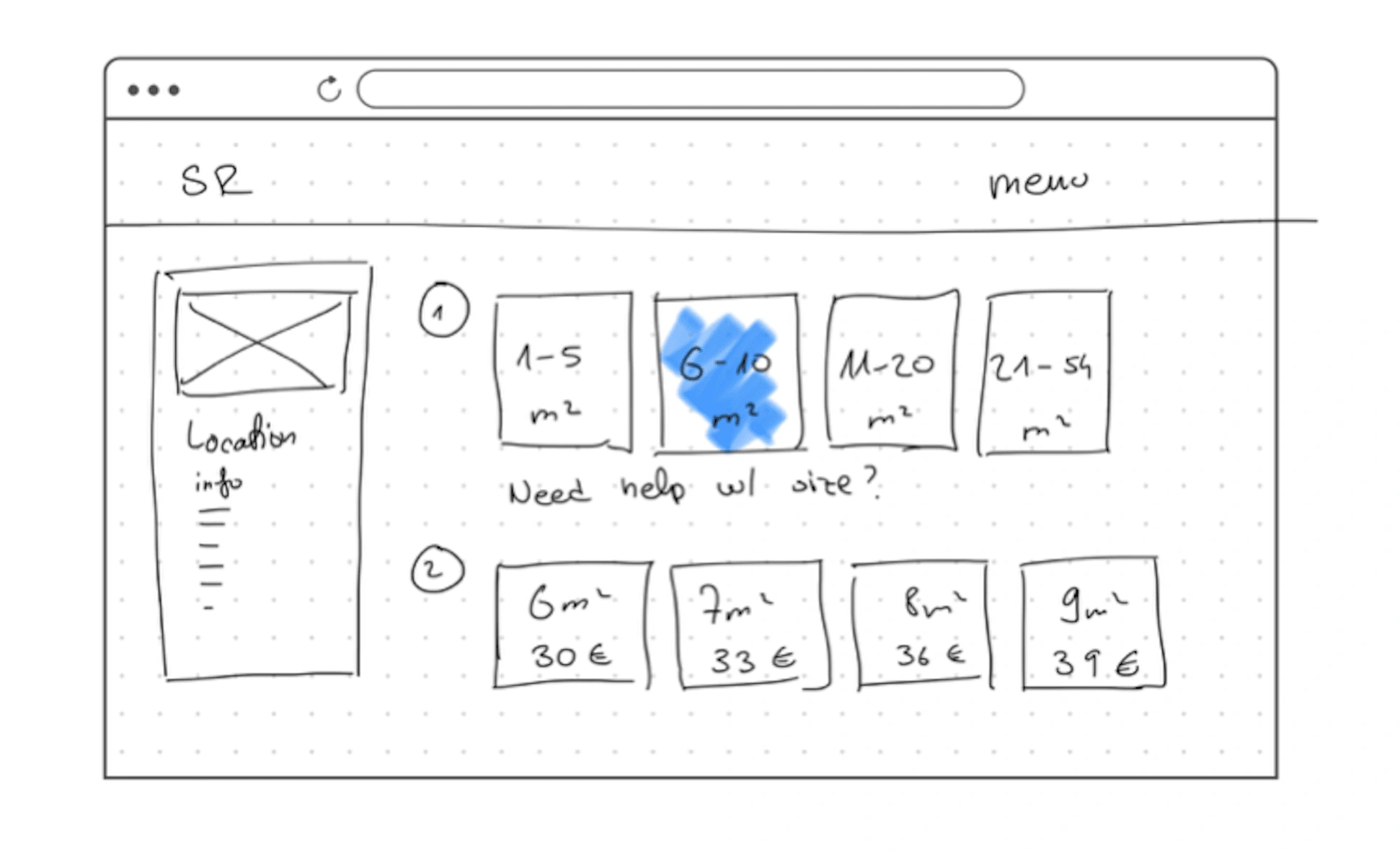 The chosen idea for the new layout