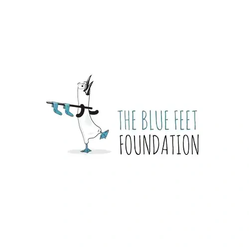 non-profit organization that sells blue socks to raise money to help save the Blue-Footed Booby bird. 