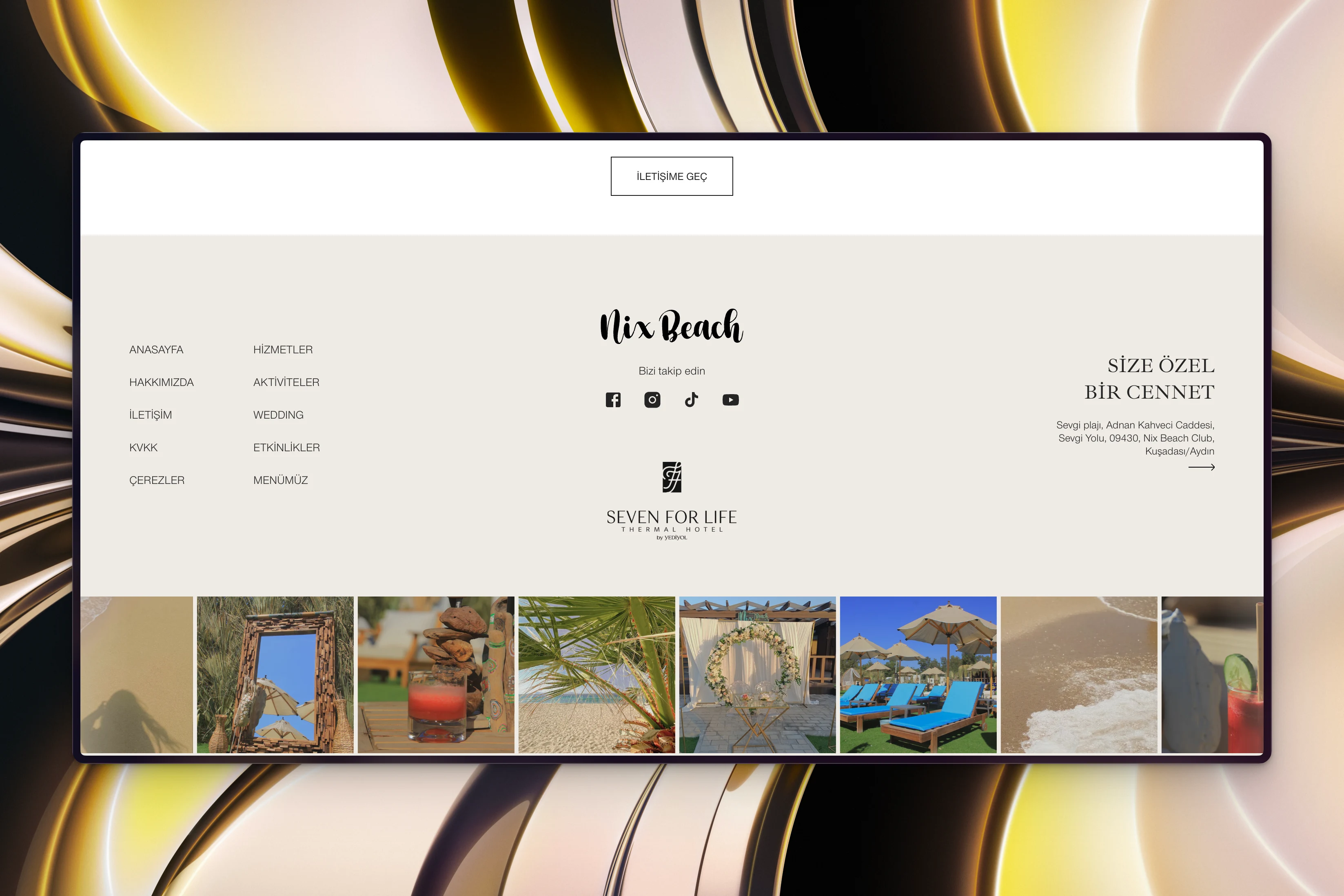 Nix Beach - Custom Footer with Instagram Feed