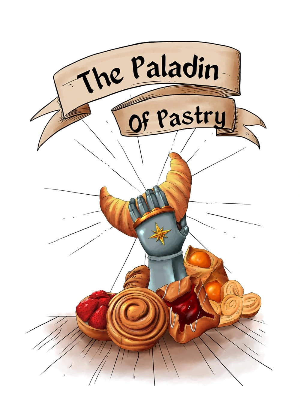 Paladin of pastry illustration for kitchenware brand. 