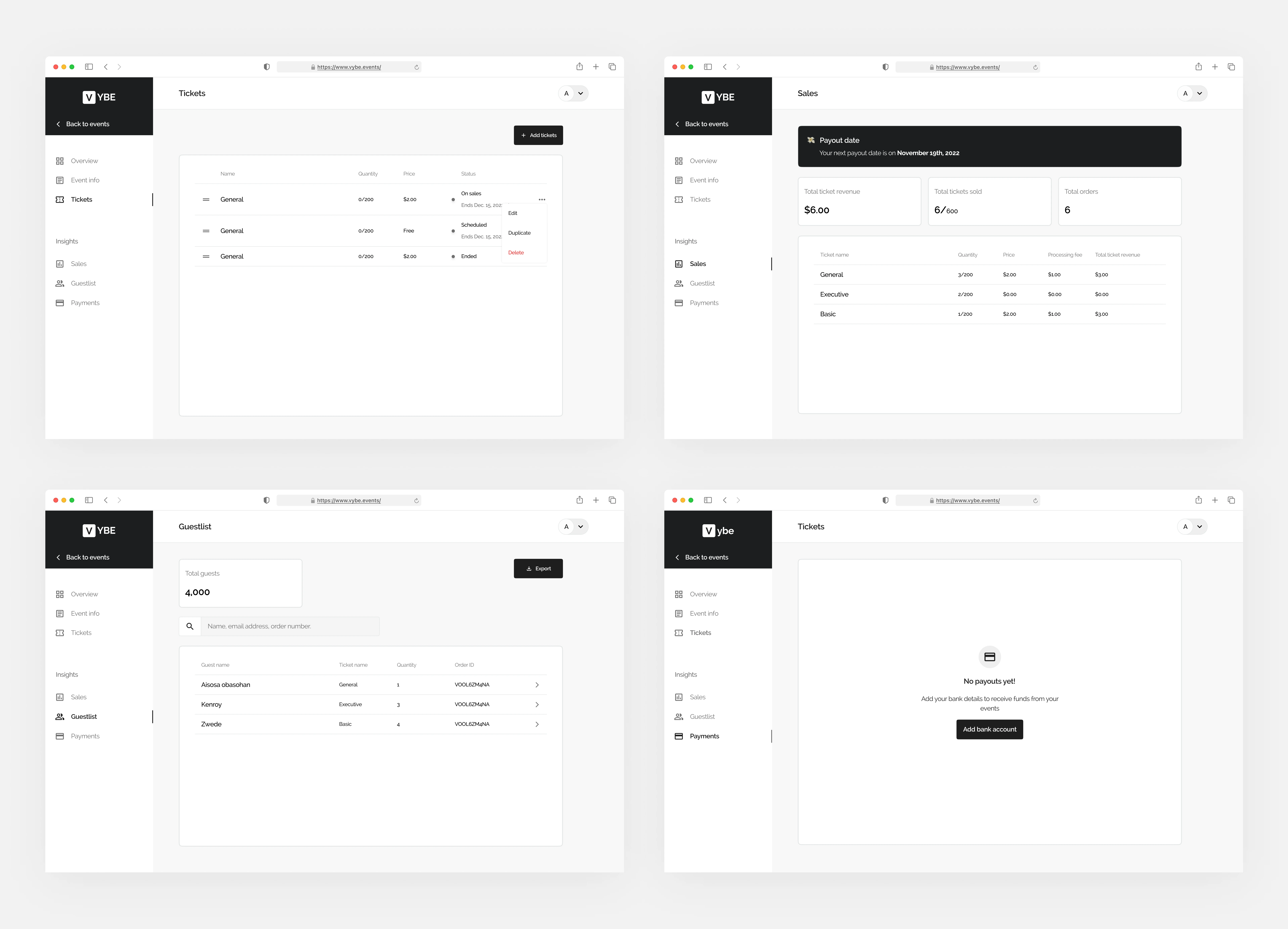 Analytic tools to manage ticket sales