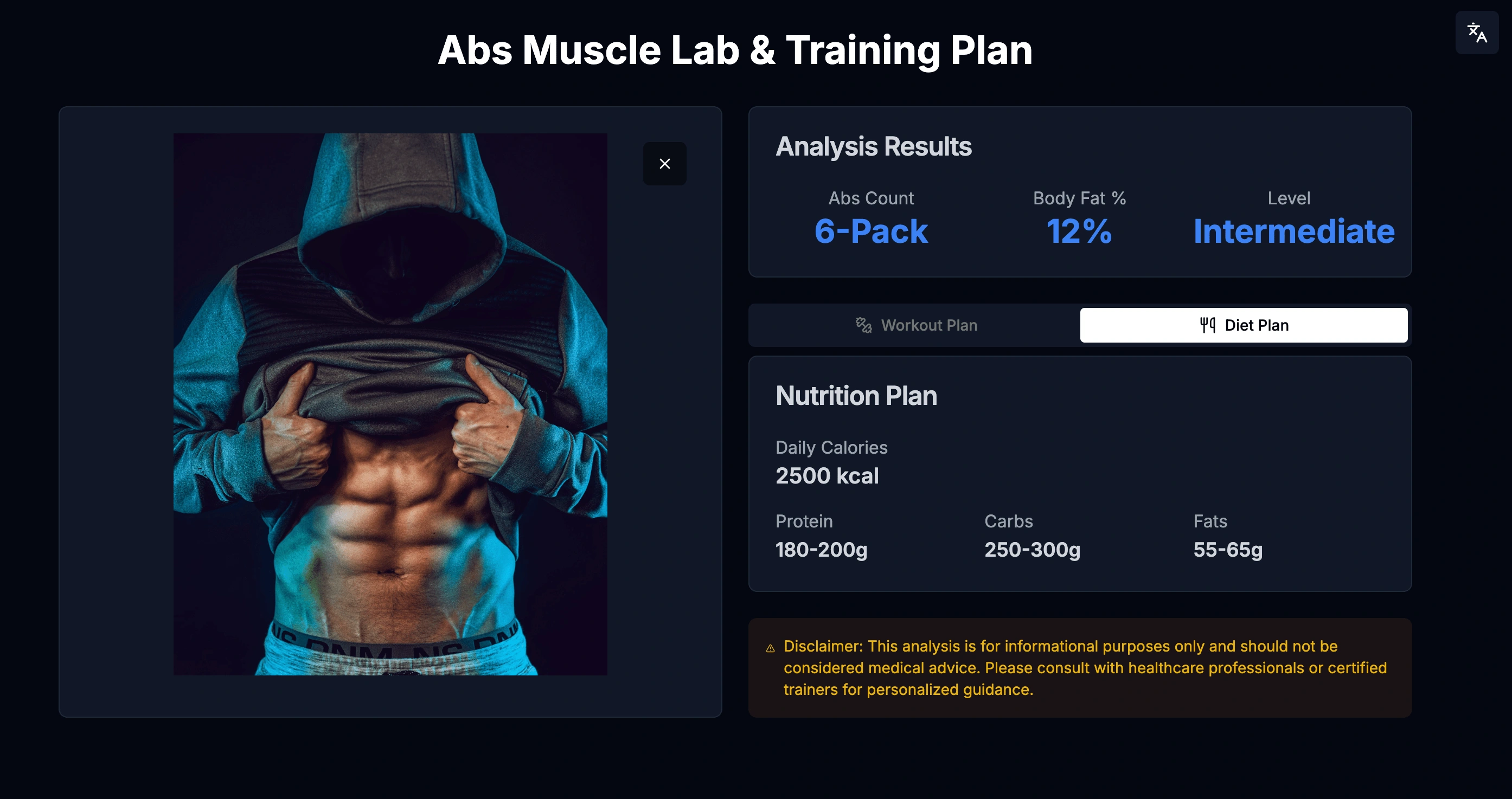 Workout Plan and Nutrition Plan