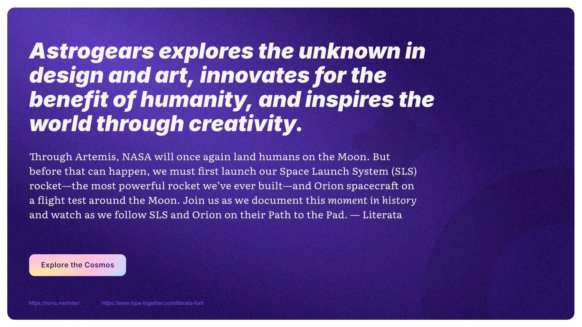 Example copy from NASA