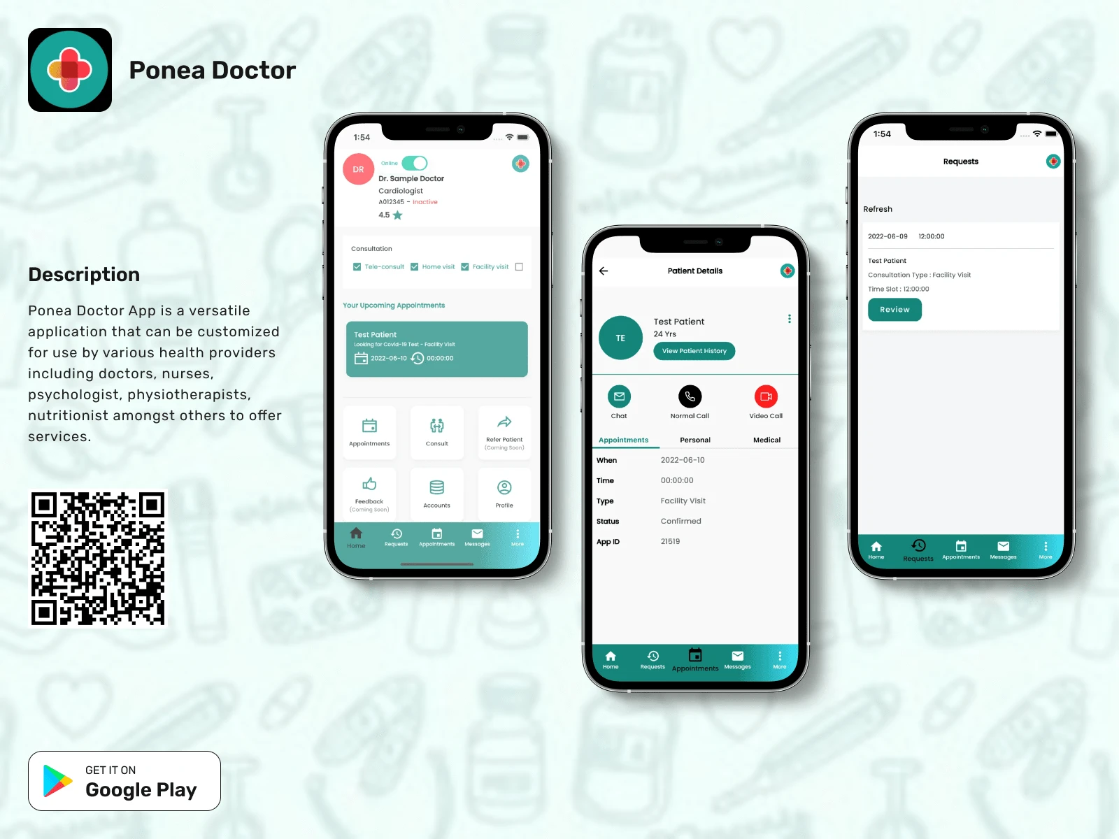 Ponea Doctor Audio/Video Call App