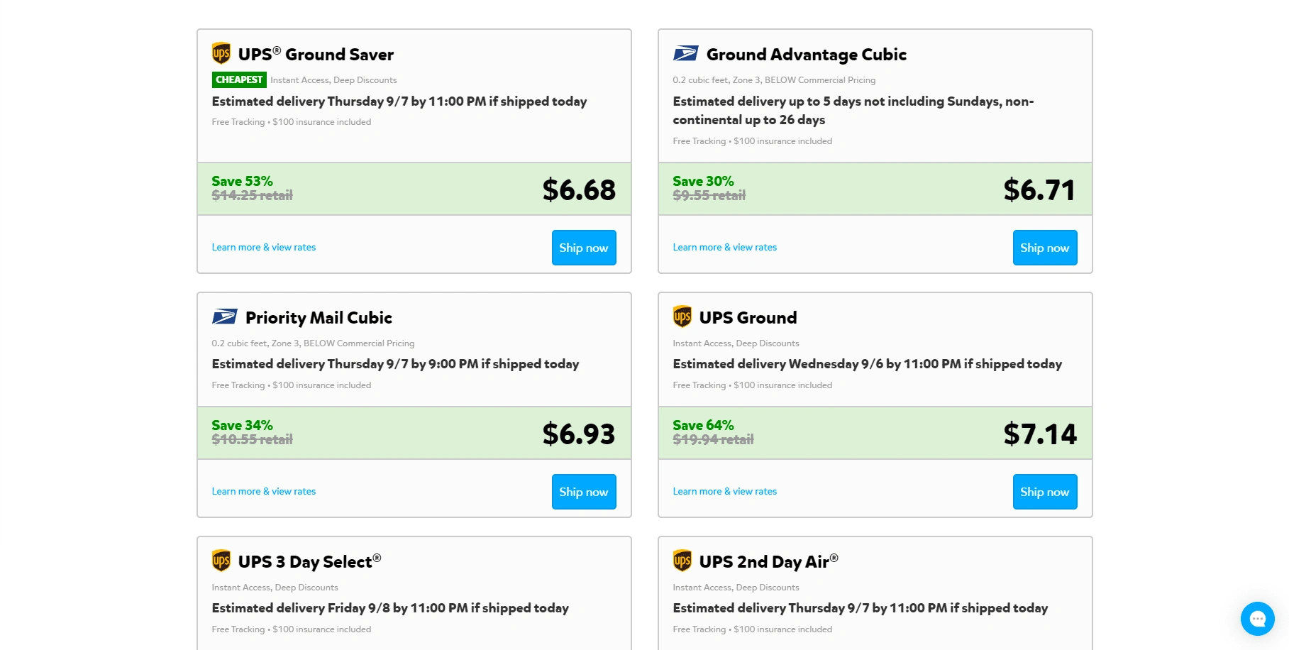 Pricing Table