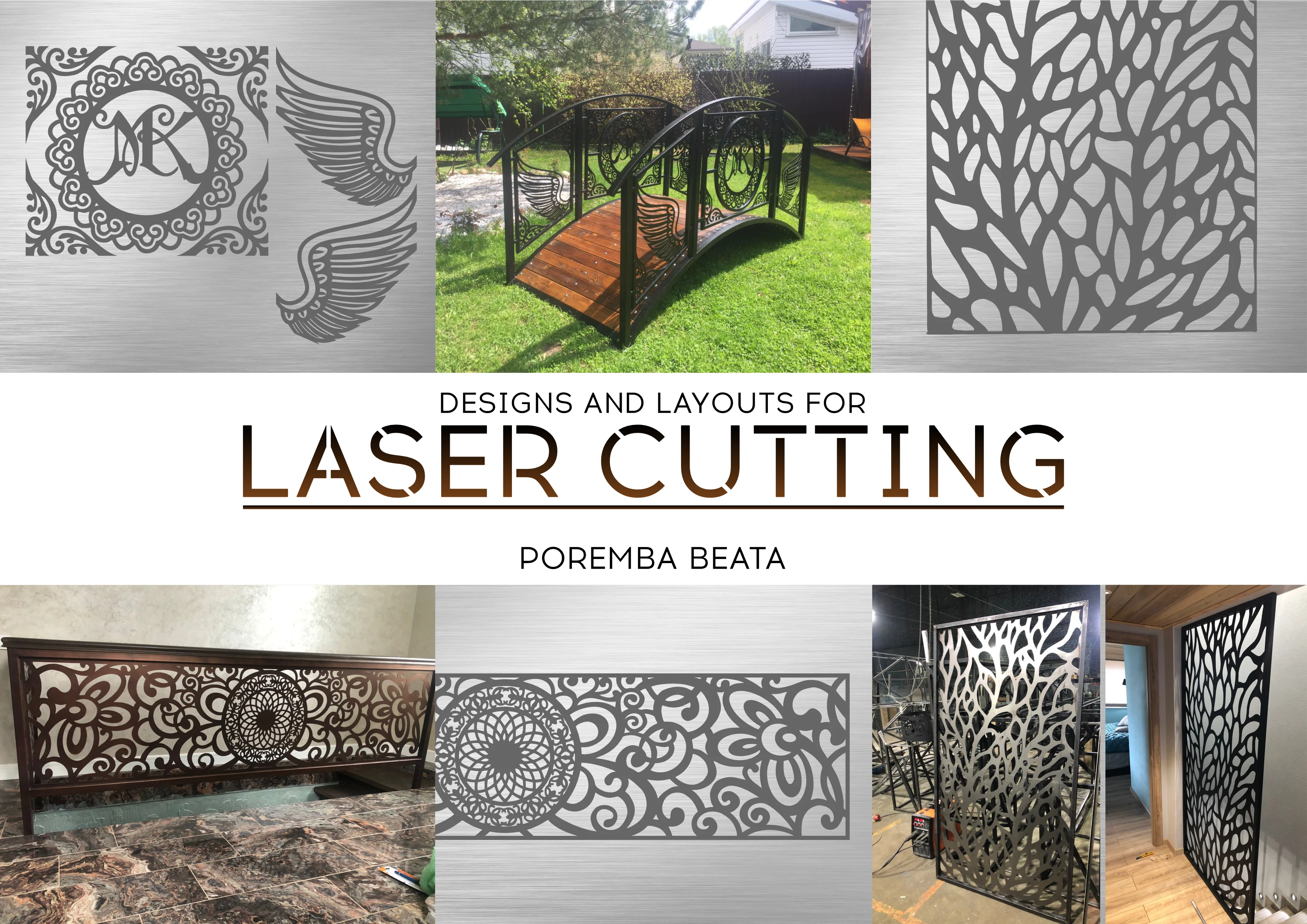 Metal Bringe, Railing & Fence. Designs and Layouts for Laser Cutting